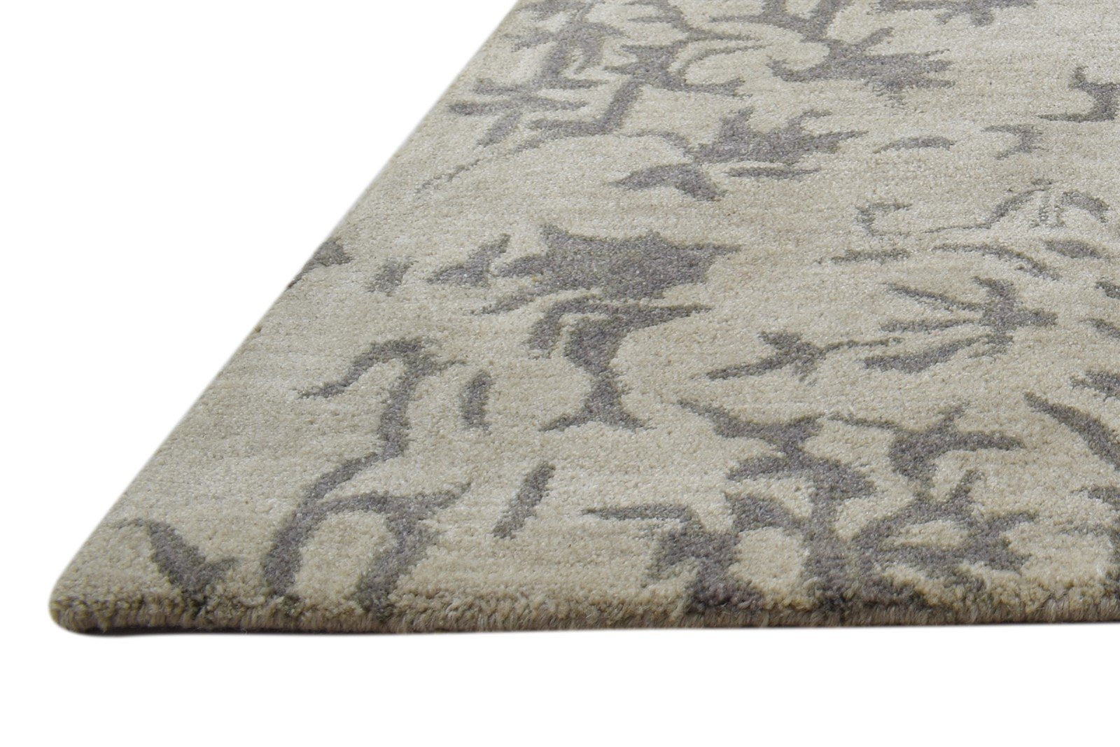 Wool Beige Rug 2' X 3' Modern Hand Tufted Oushak Oriental Small Carpet 