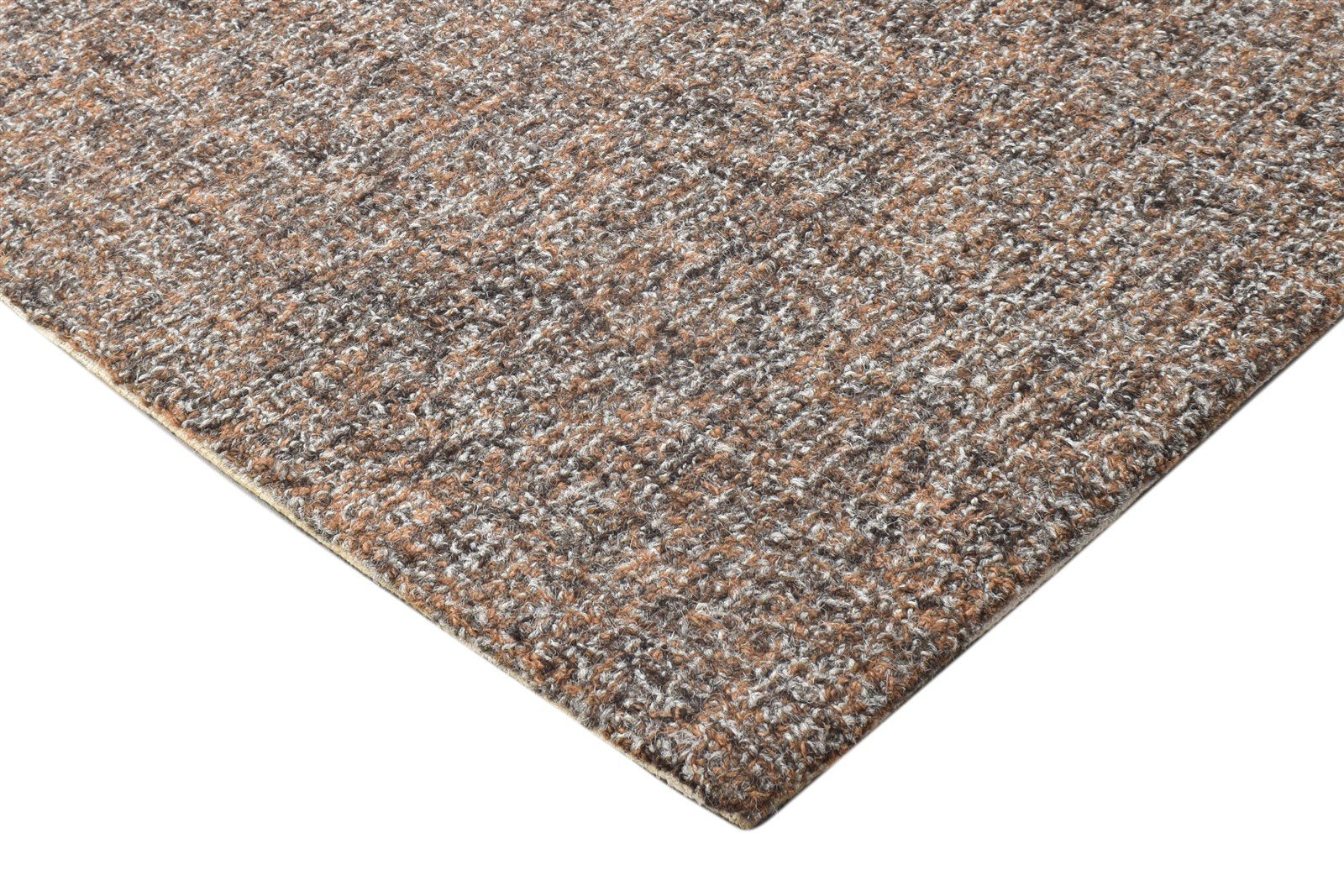 Hand Tufted Brown Wool Rug 2' X 3' Modern Scandinavian Solid Small Carpet 