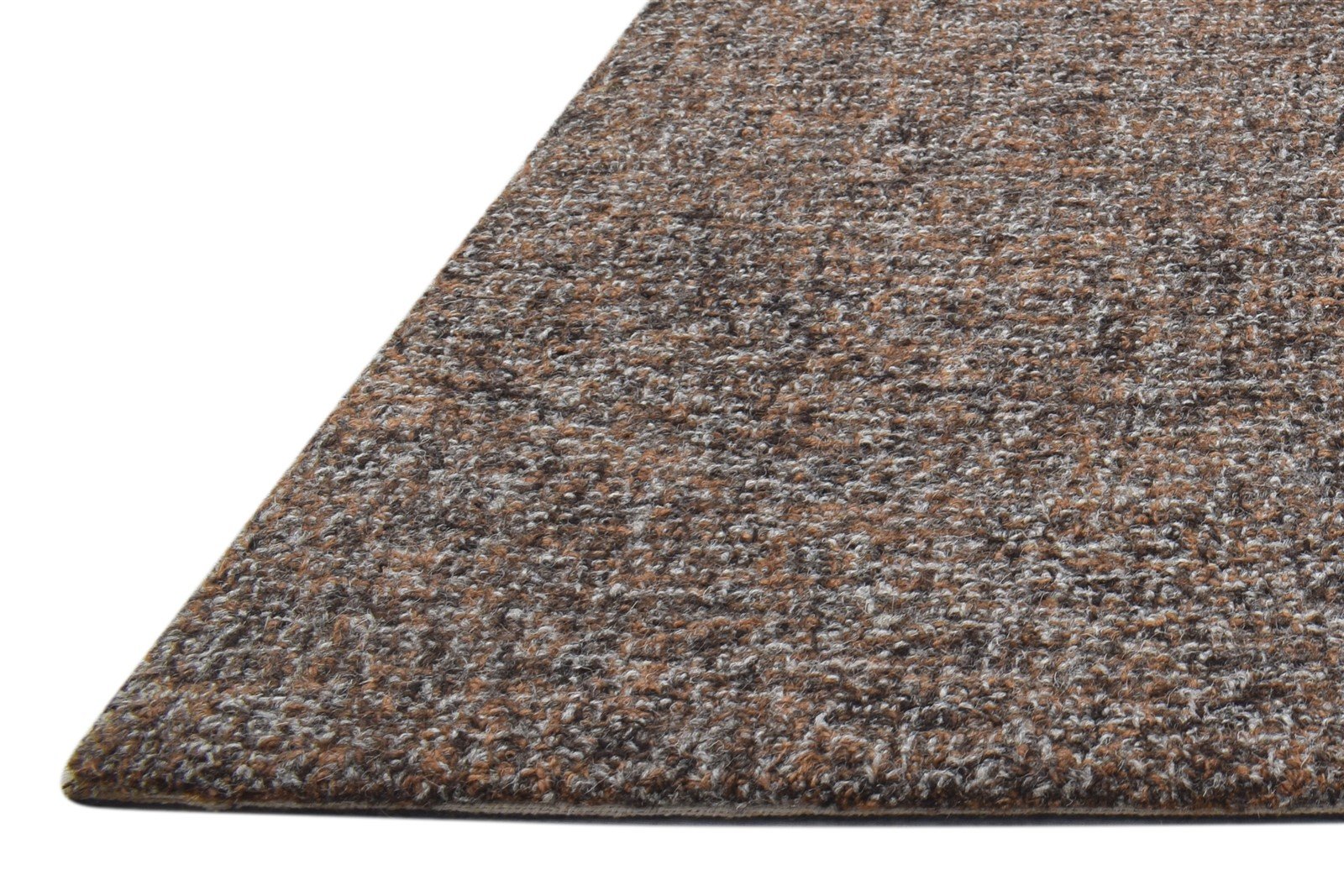 Hand Tufted Brown Wool Rug 2' X 3' Modern Scandinavian Solid Small Carpet 