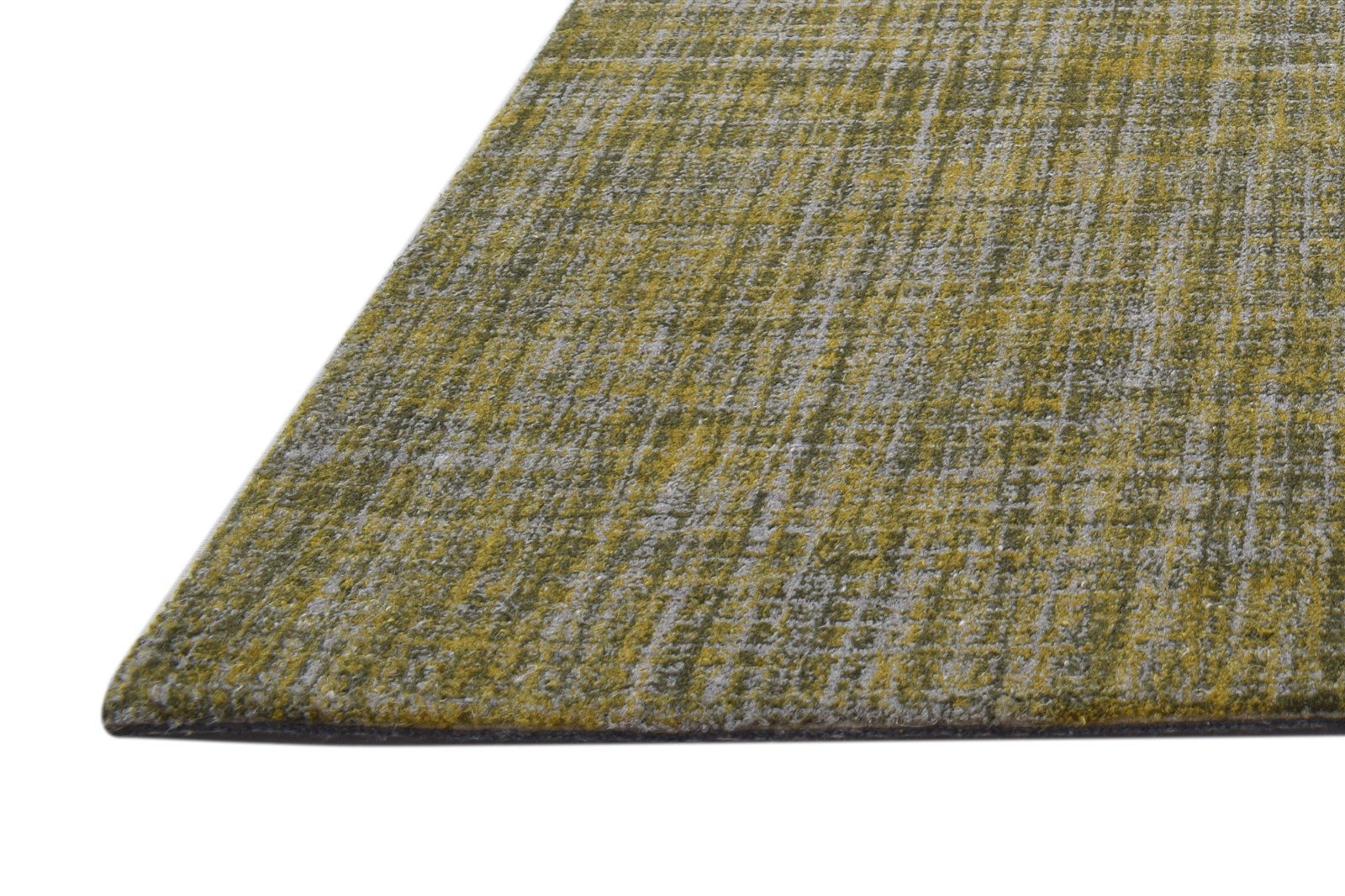 Green Wool Rug 2' X 3' Modern Hand Tufted Scandinavian Solid Small Carpet 