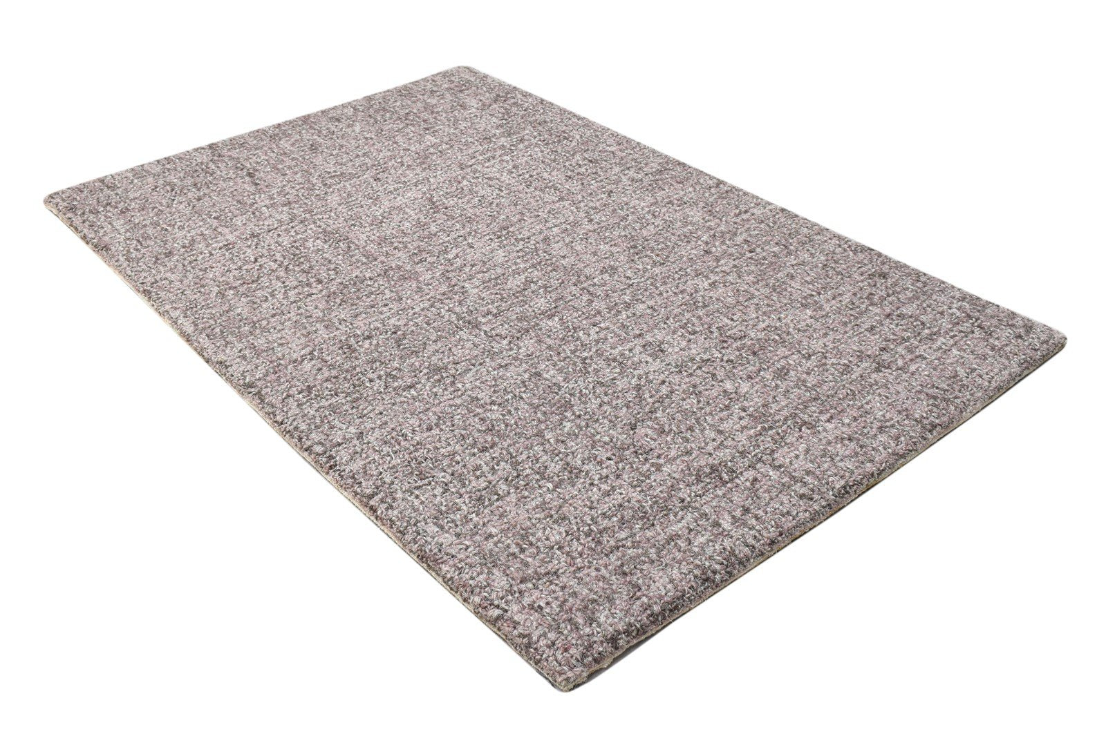 Hand Tufted Brown Wool Rug 2' X 3' Modern Scandinavian Solid Small Carpet 