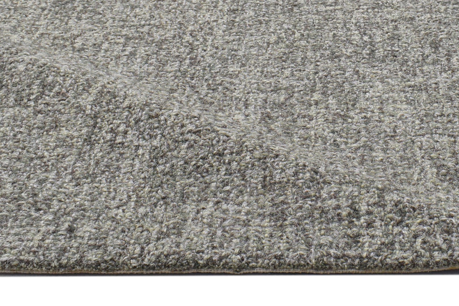 Wool Grey Rug 2' X 3' Modern Hand Tufted Scandinavian Solid Small Carpet 