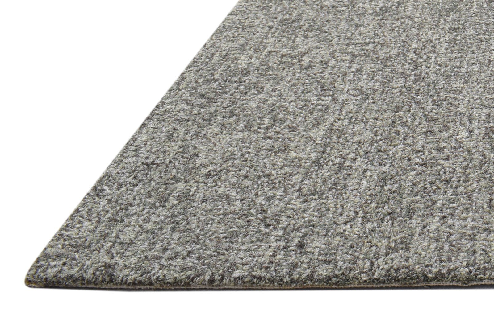 Wool Grey Rug 2' X 3' Modern Hand Tufted Scandinavian Solid Small Carpet 