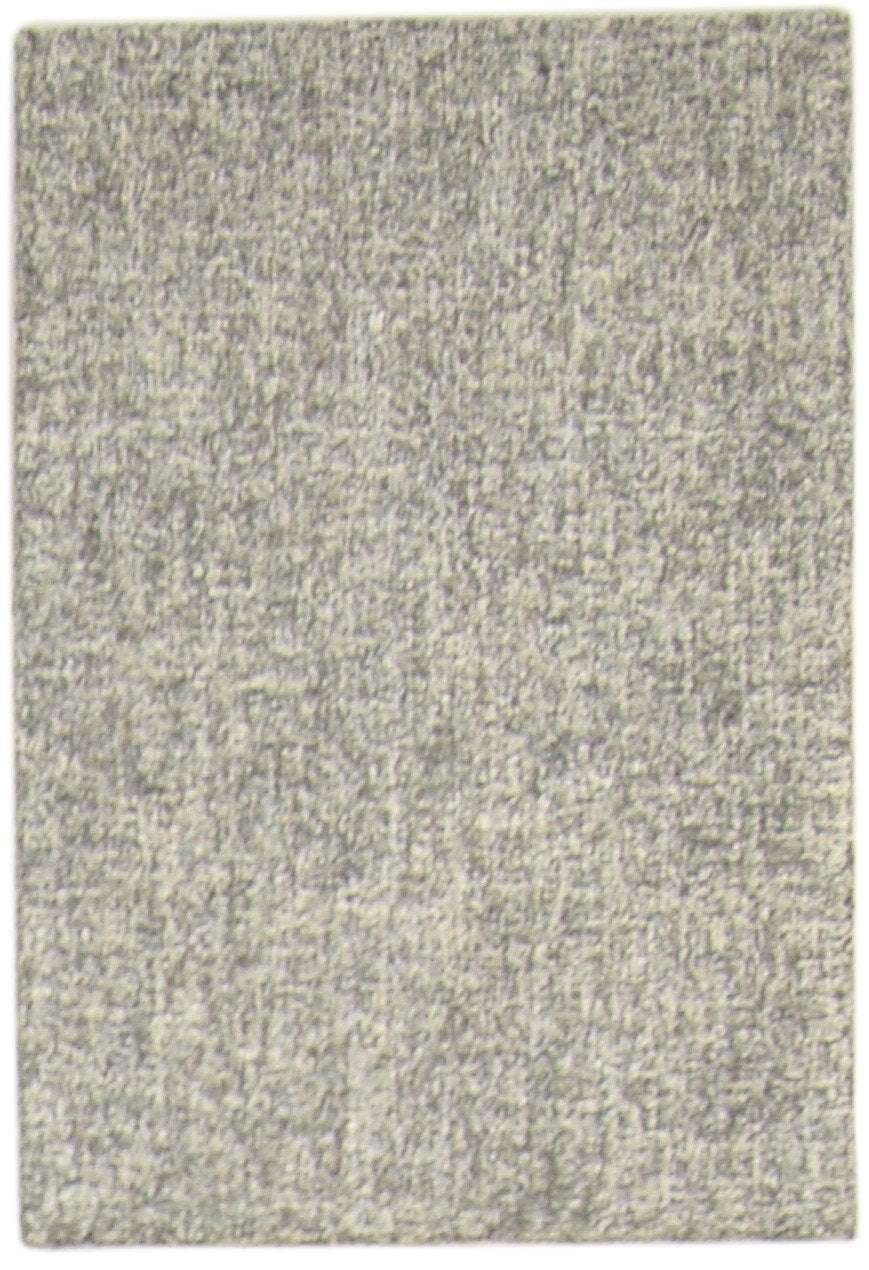 Wool Grey Rug 2' X 3' Modern Hand Tufted Scandinavian Solid Small Carpet 