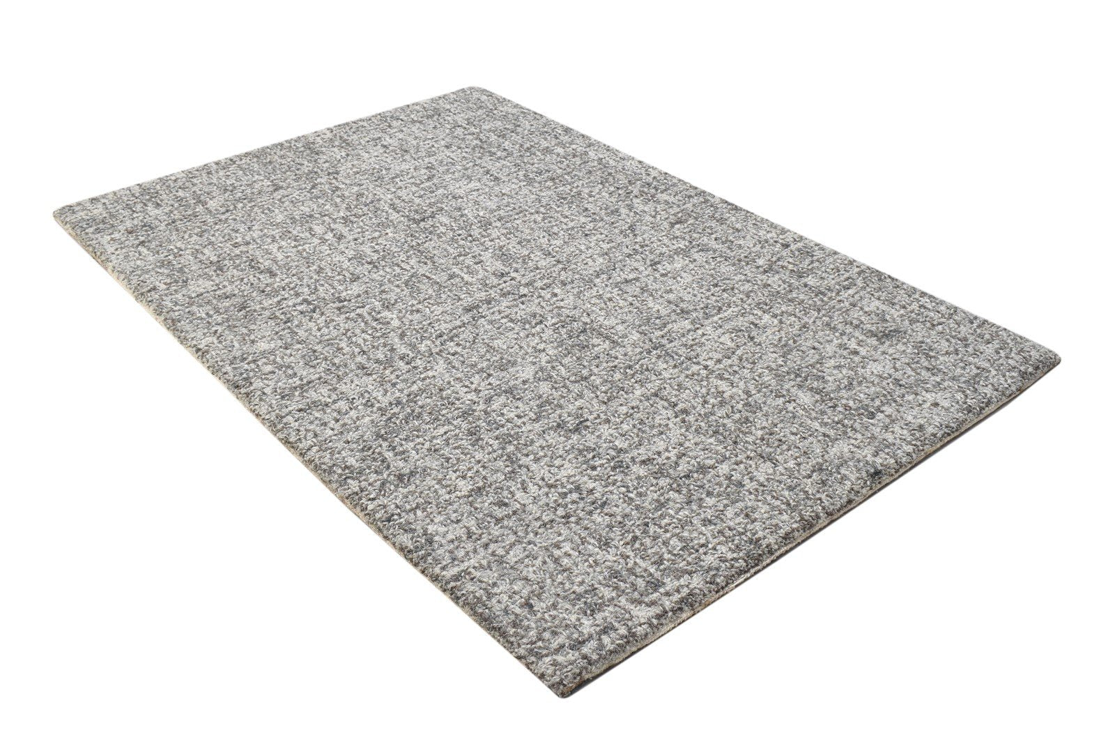 2' X 3' Rug Wool Charcoal Modern Hand Tufted Scandinavian Solid Small Carpet 