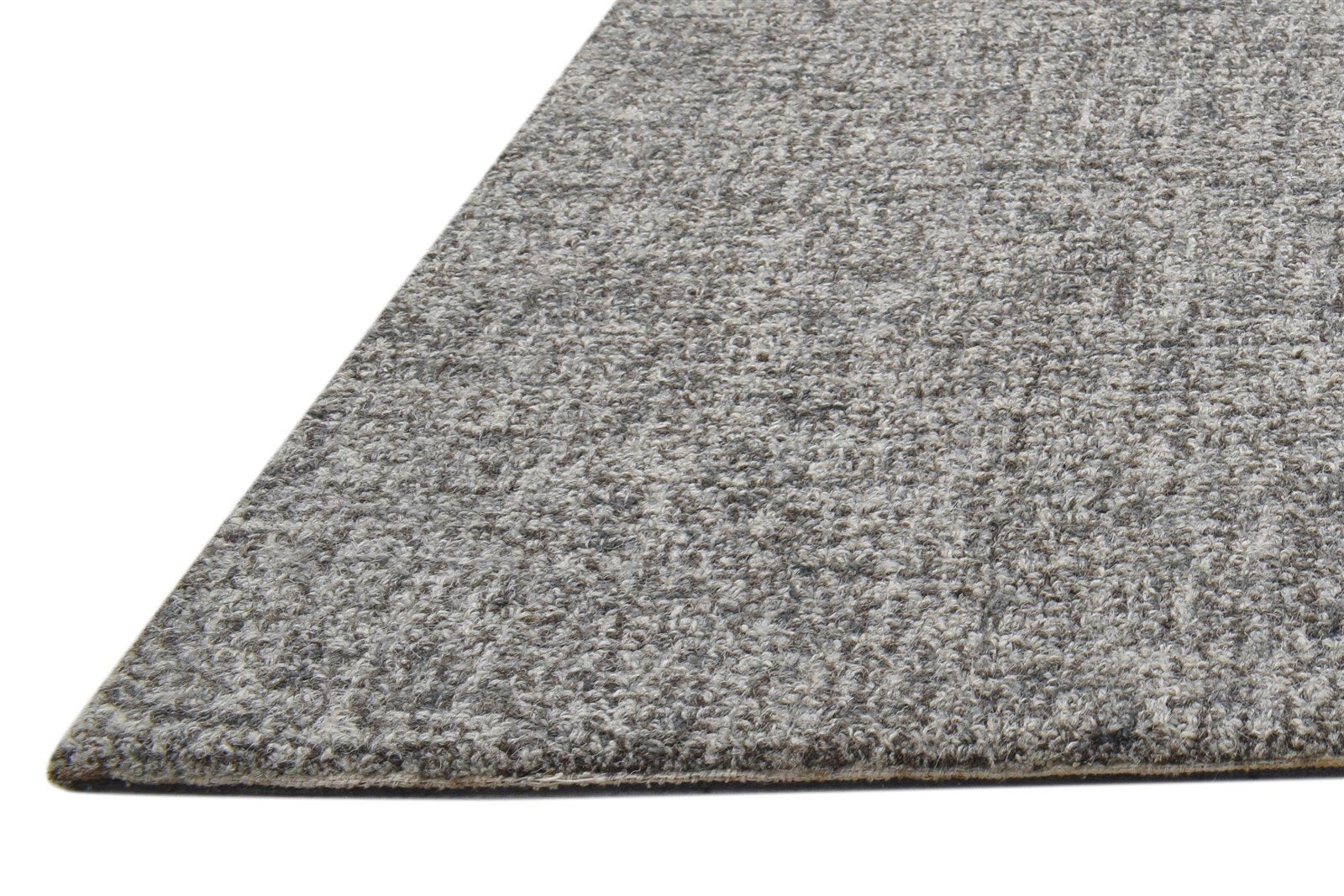 2' X 3' Rug Wool Charcoal Modern Hand Tufted Scandinavian Solid Small Carpet 