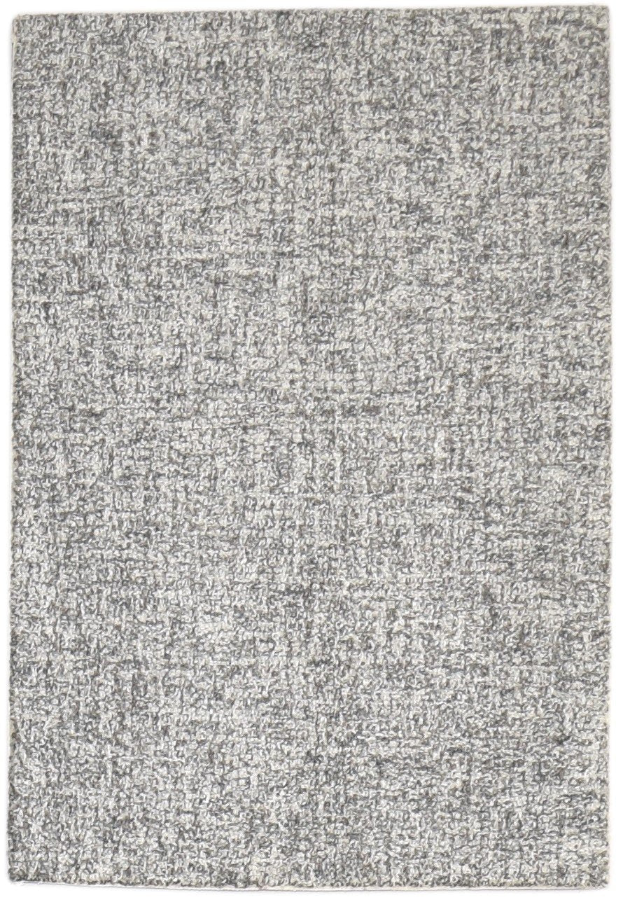 2' X 3' Rug Wool Charcoal Modern Hand Tufted Scandinavian Solid Small Carpet 