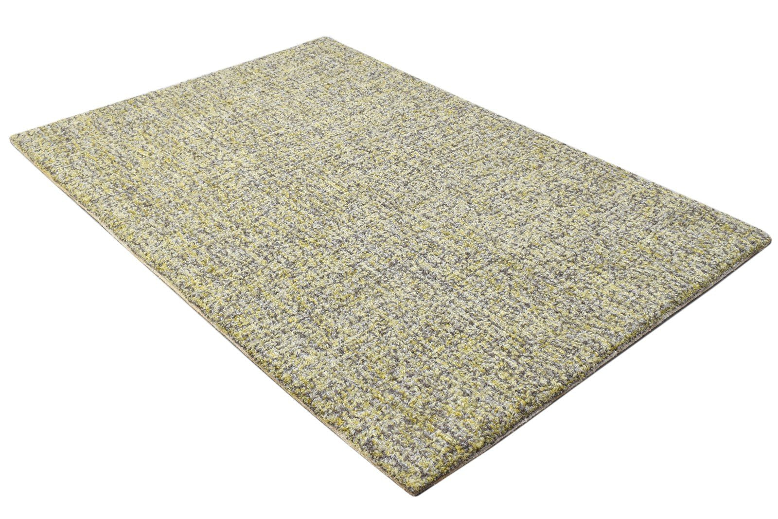 Hand Tufted Green Wool Rug 2' X 3' Modern Scandinavian Solid Small Carpet 