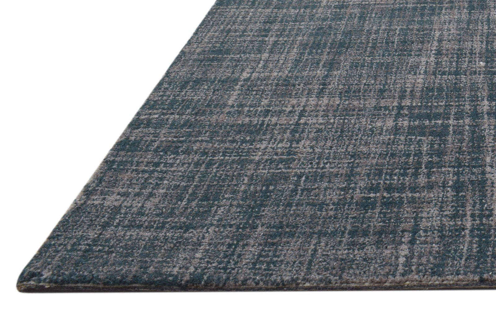 Charcoal Wool Rug 2' X 3' Modern Hand Tufted Scandinavian Solid Small Carpet 