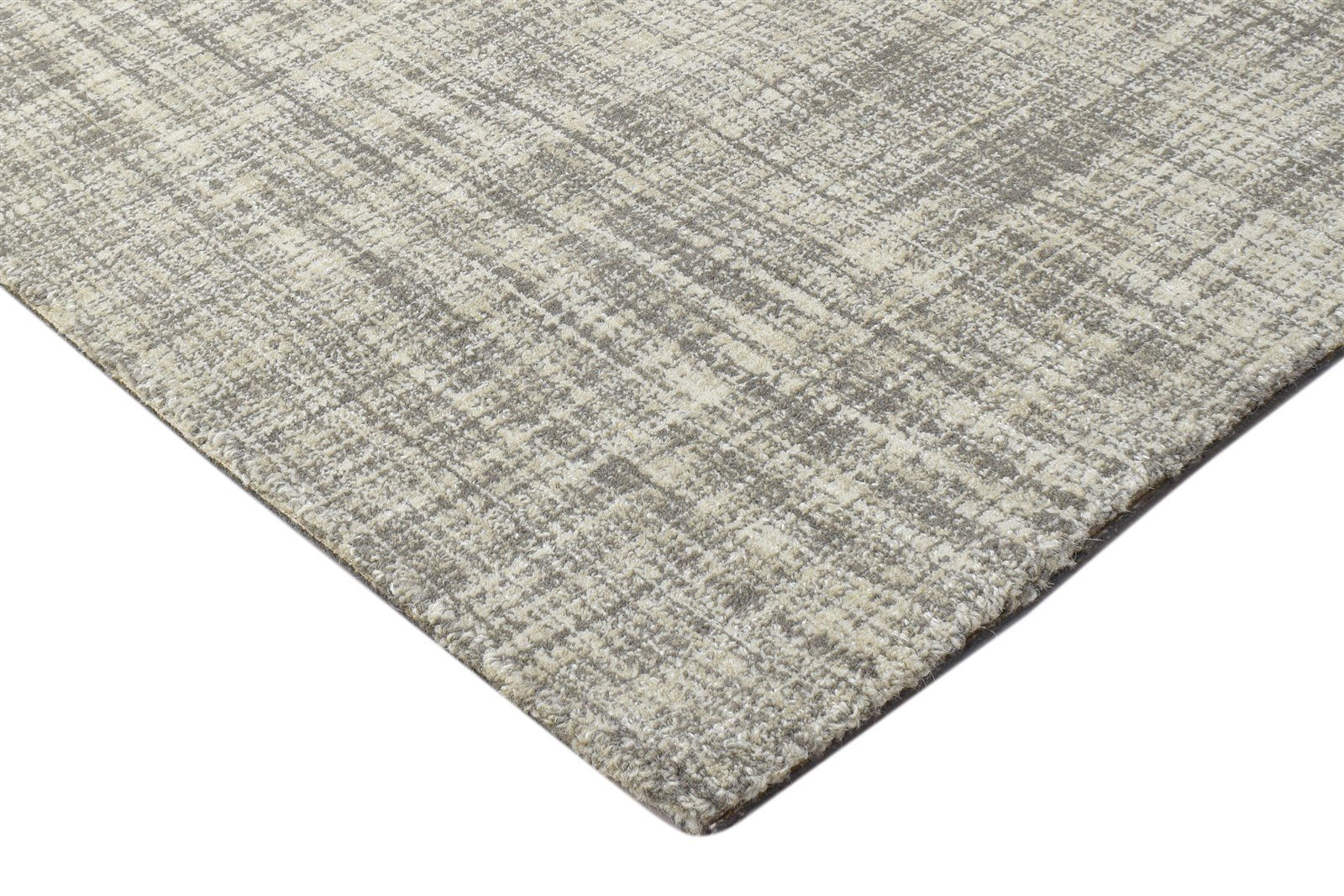 Wool Beige Rug 2' X 3' Modern Hand Tufted Scandinavian Solid Small Carpet 