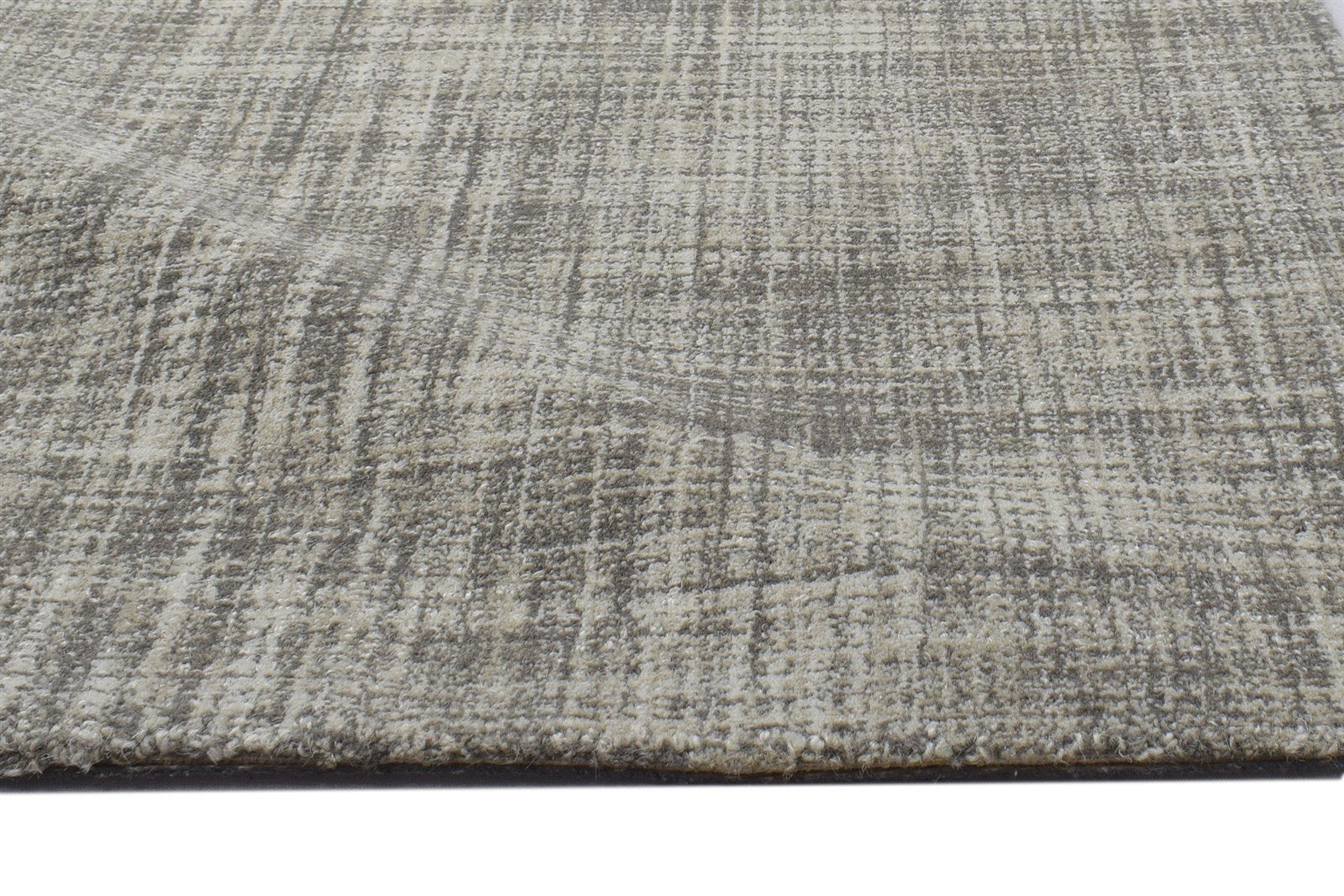 Wool Beige Rug 2' X 3' Modern Hand Tufted Scandinavian Solid Small Carpet 