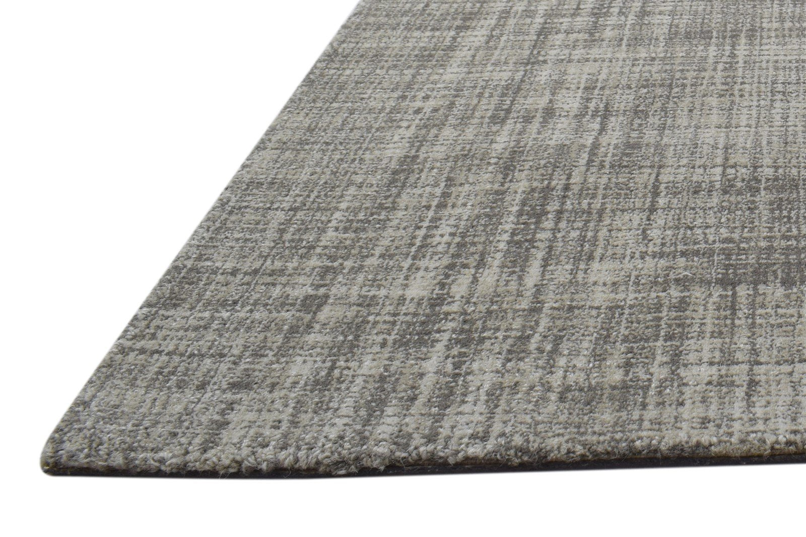 Wool Beige Rug 2' X 3' Modern Hand Tufted Scandinavian Solid Small Carpet 