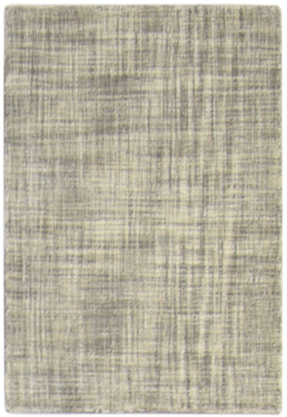 Wool Beige Rug 2' X 3' Modern Hand Tufted Scandinavian Solid Small Carpet 