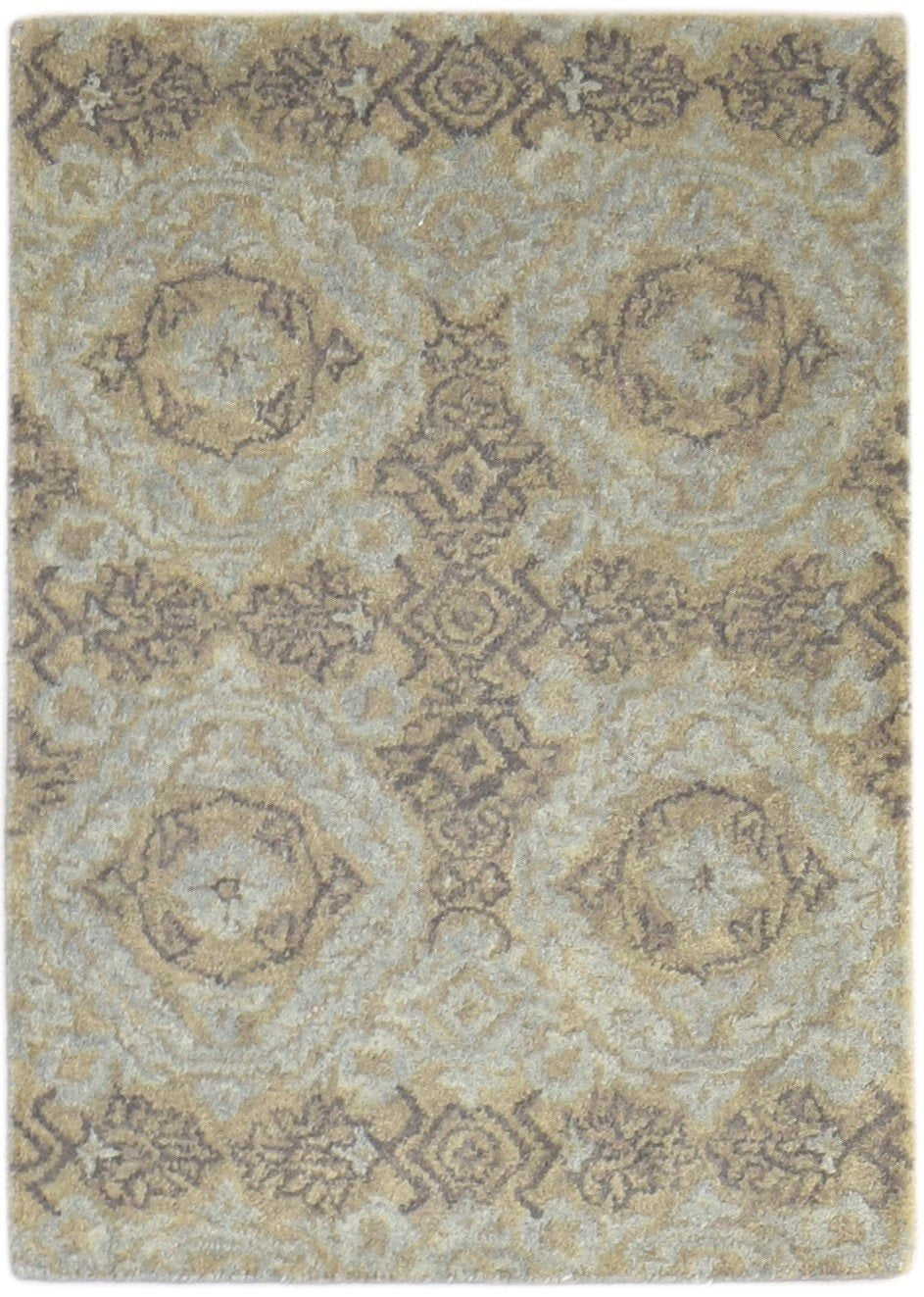 Hand Tufted Sage Wool Rug 2' X 3' Modern Oushak Oriental Small Carpet 