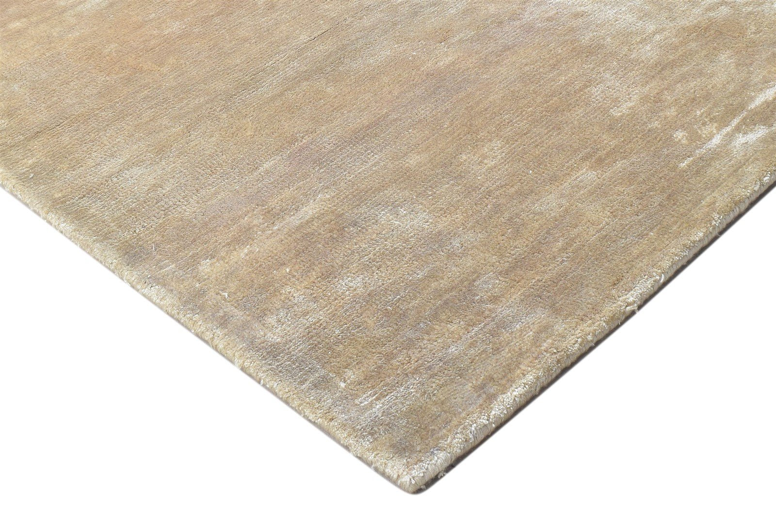 Hand Tufted Beige Wool Rug 2' X 3' Modern Scandinavian Solid Small Carpet 