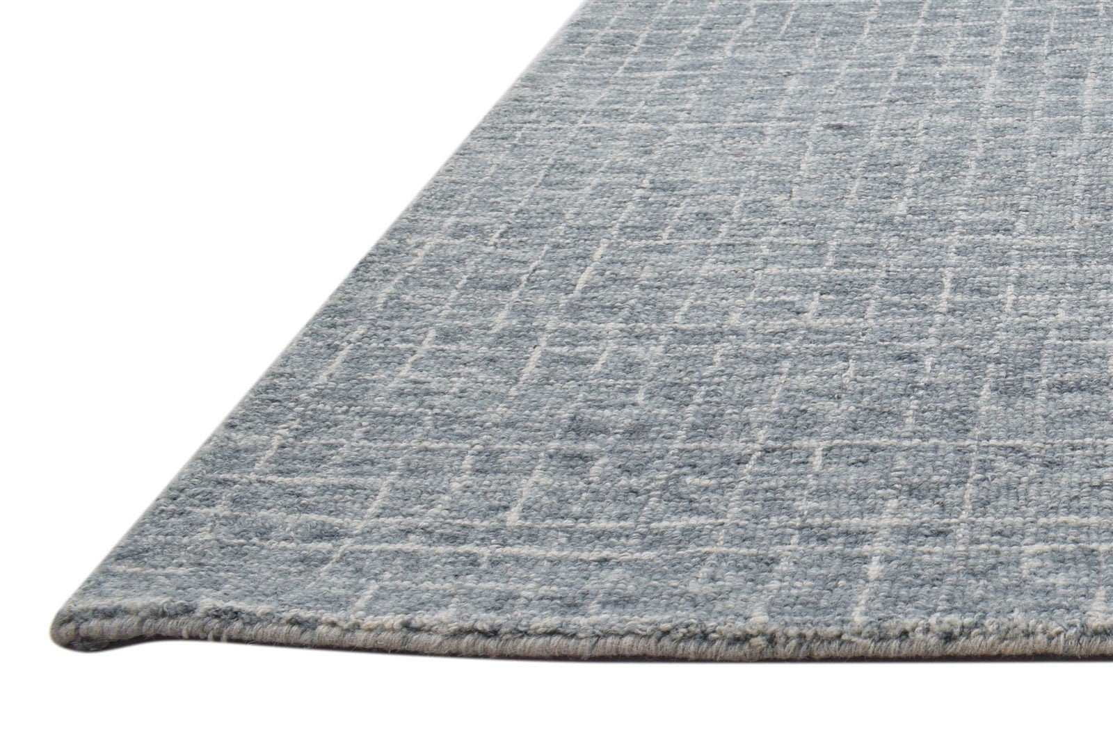 Wool Grey Rug 3' X 5' Modern Hand Tufted Scandinavian Geometric Room Size Carpet 