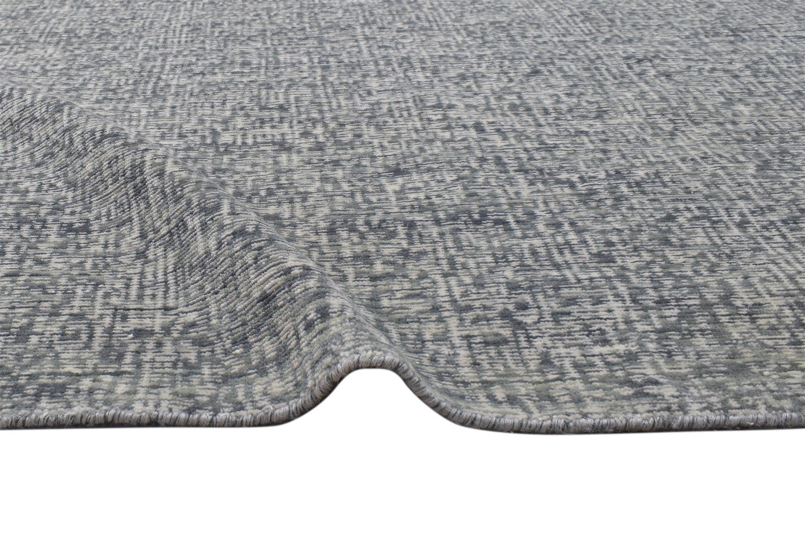 5X8 Rug Wool Silk Grey Modern Jacquard Loom Scandinavian Solid Room Size Carpet 