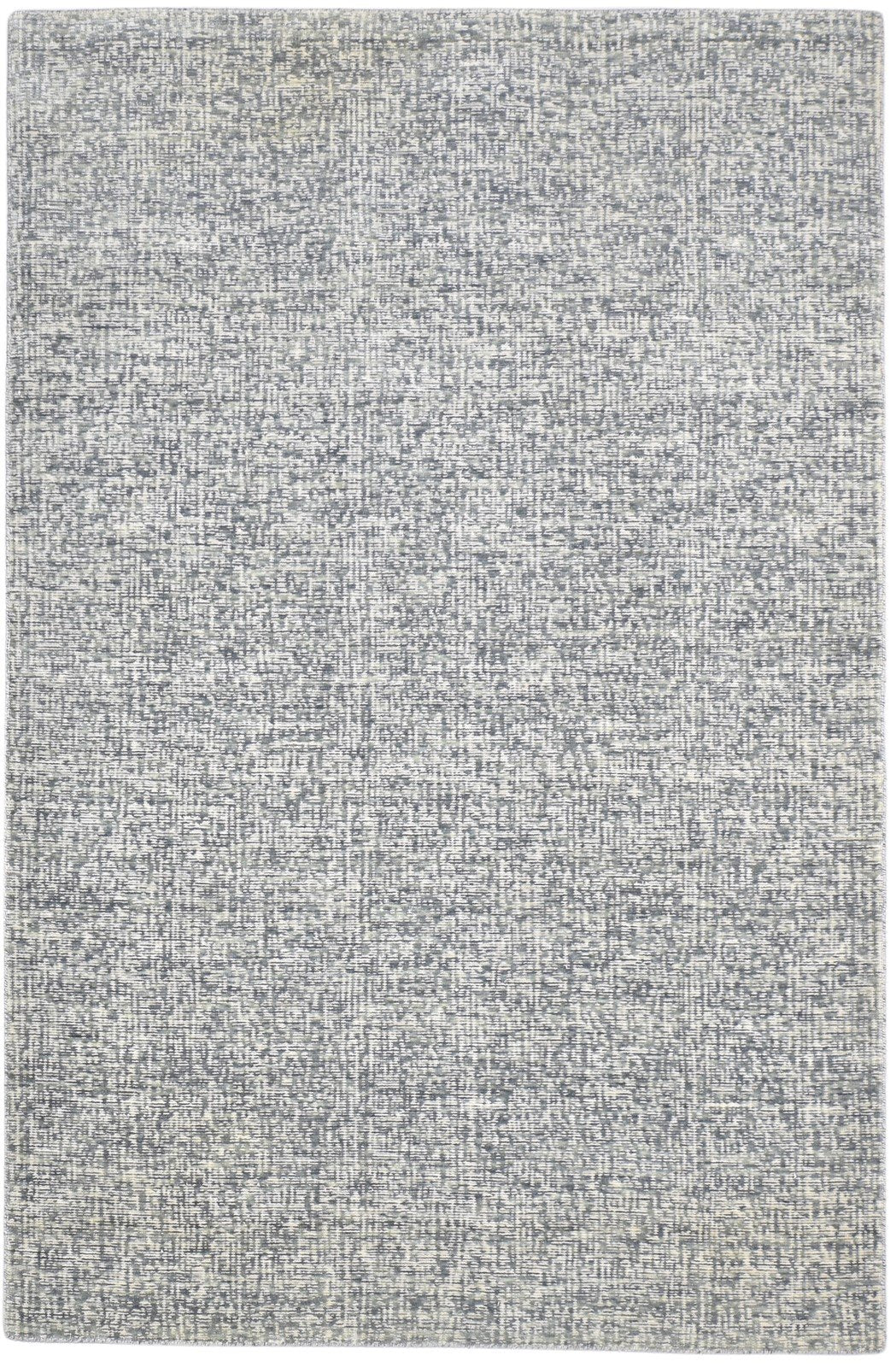 5X8 Rug Wool Silk Grey Modern Jacquard Loom Scandinavian Solid Room Size Carpet 