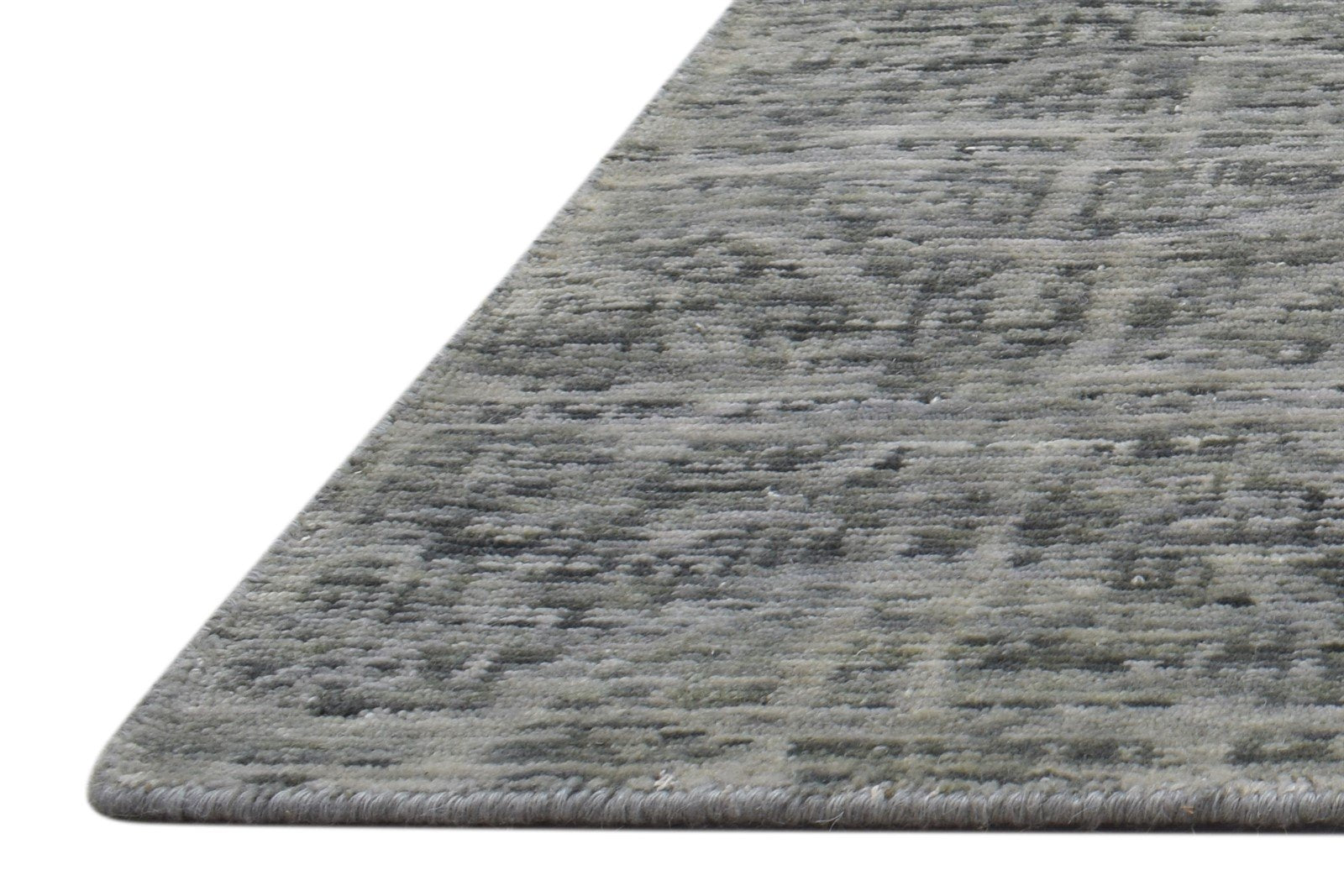 Wool Silk Grey Rug 2' X 8' Modern Jacquard Loom French Damask Small Runner 