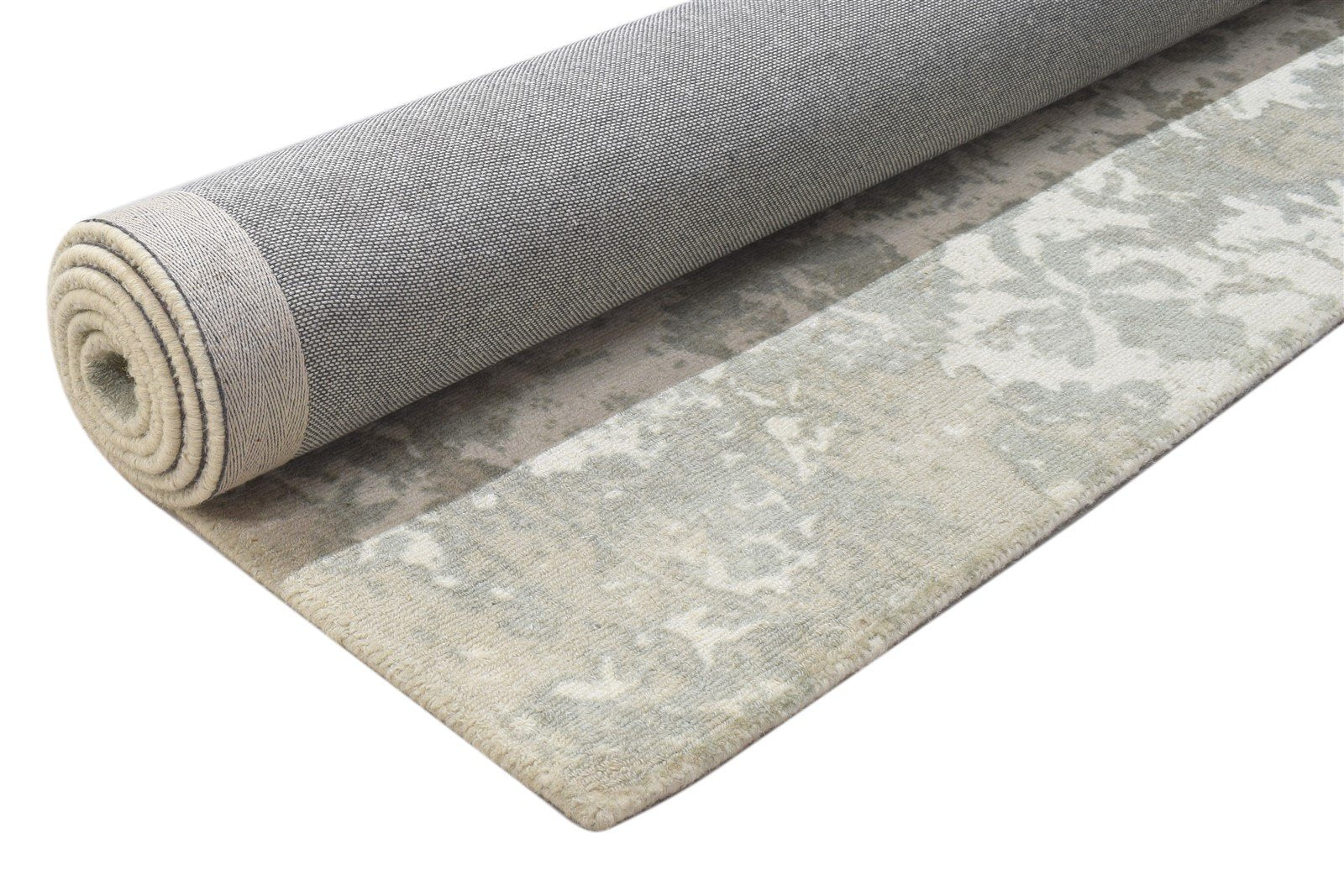 6' X 8' Rug Wool Grey Modern Handloom Oushak Abstract Room Size Carpet 