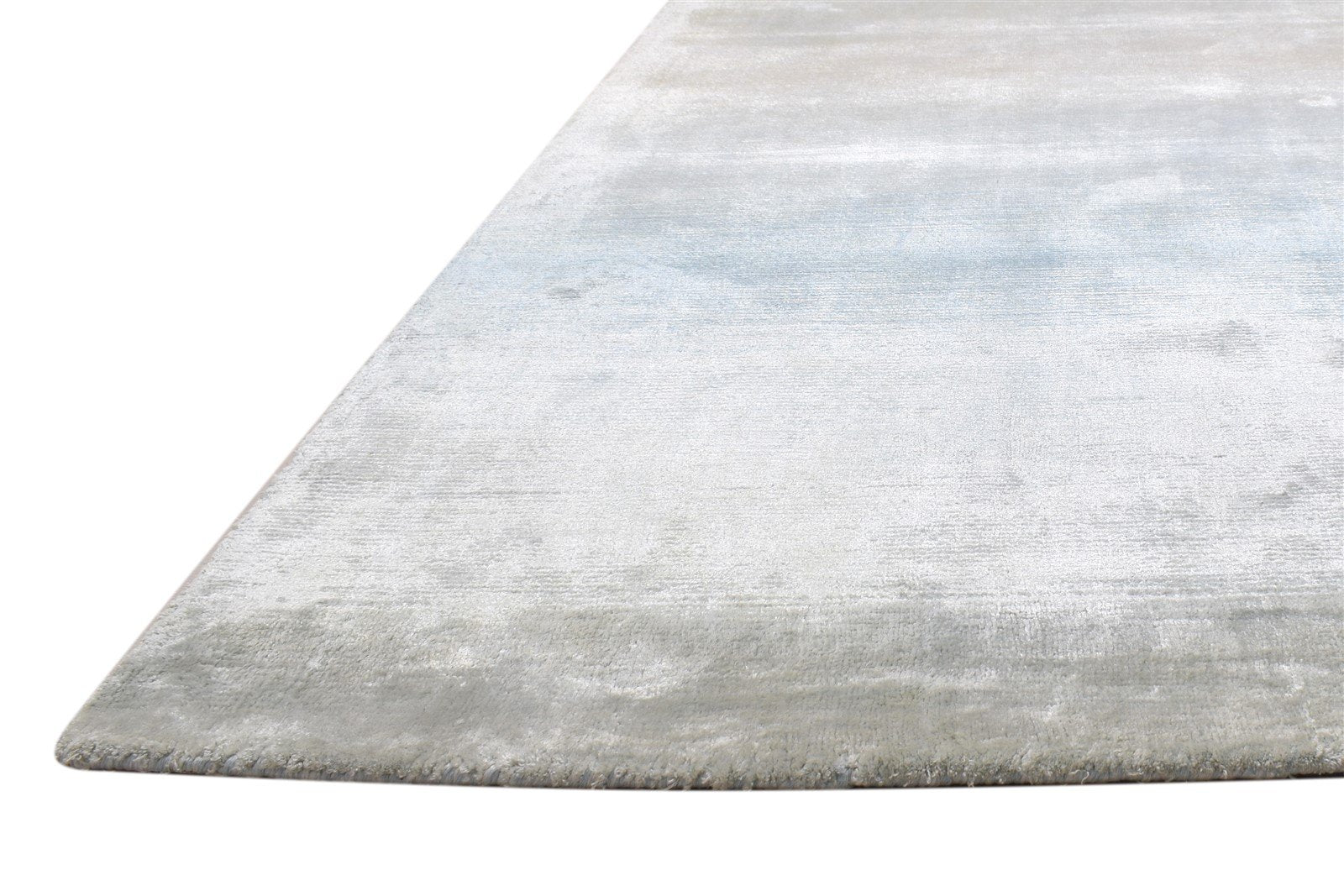 5' X 8' Rug Silk Silver Modern Handloom Scandinavian Ombre Room Size Carpet 