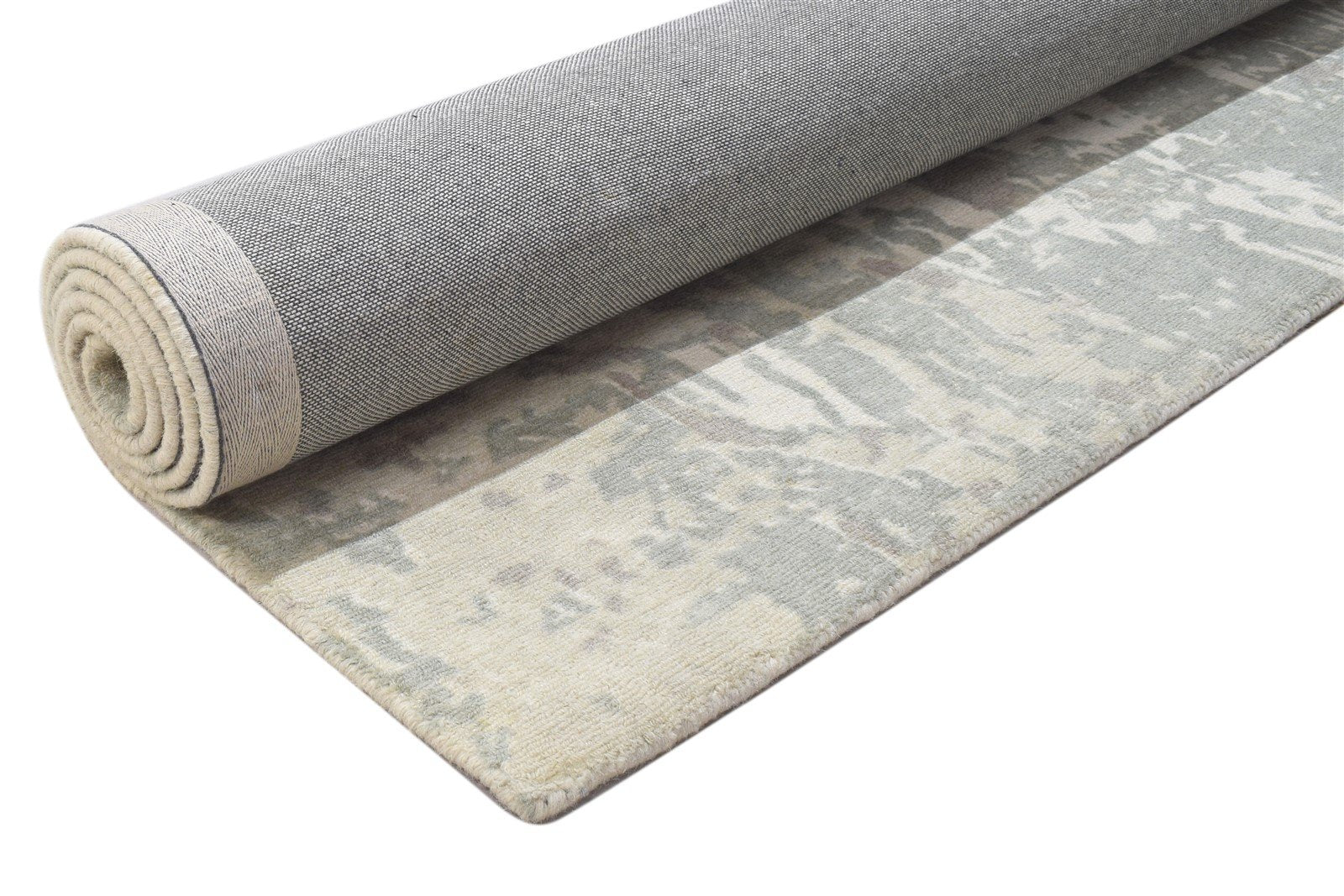 5' X 8' Rug Wool Grey Modern Handloom Scandinavian Abstract Room Size Carpet 