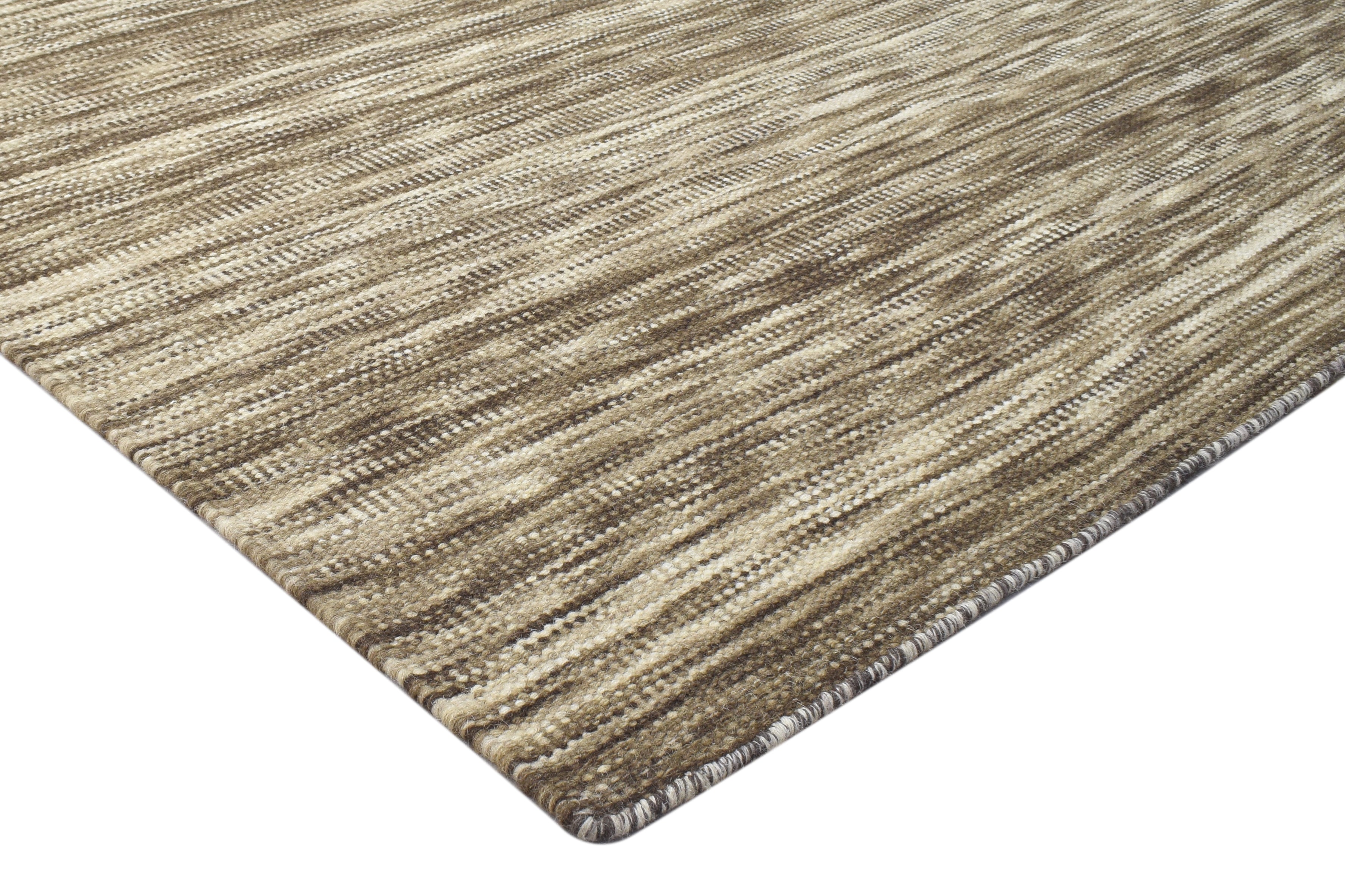 Brown Wool Rug 5' X 7' Modern Dhurrie Scandinavian Stars Room Size Carpet 