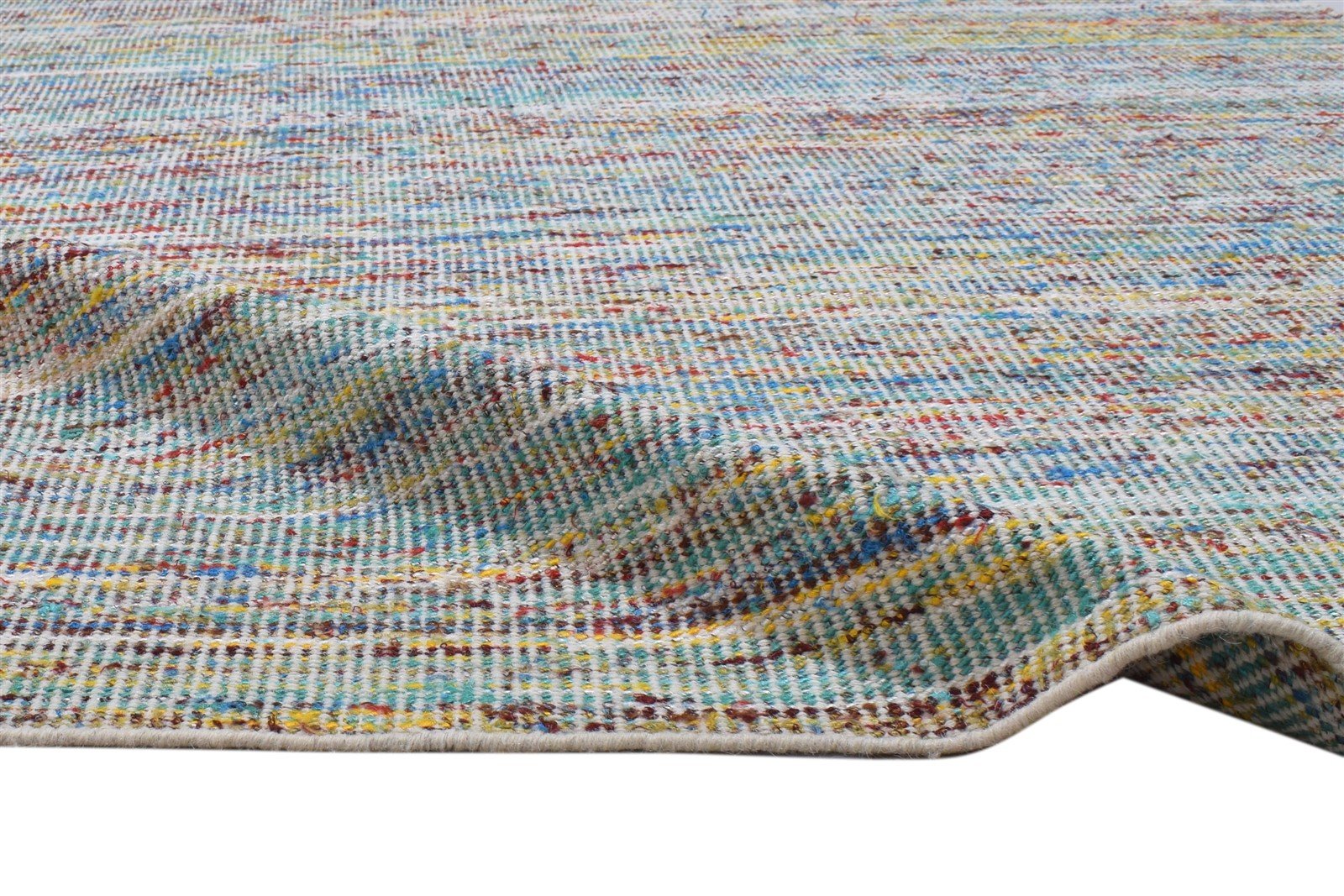 5' X 8' Rug Silk Multi Color Modern Dhurrie Bohemian Abstract Room Size Carpet 