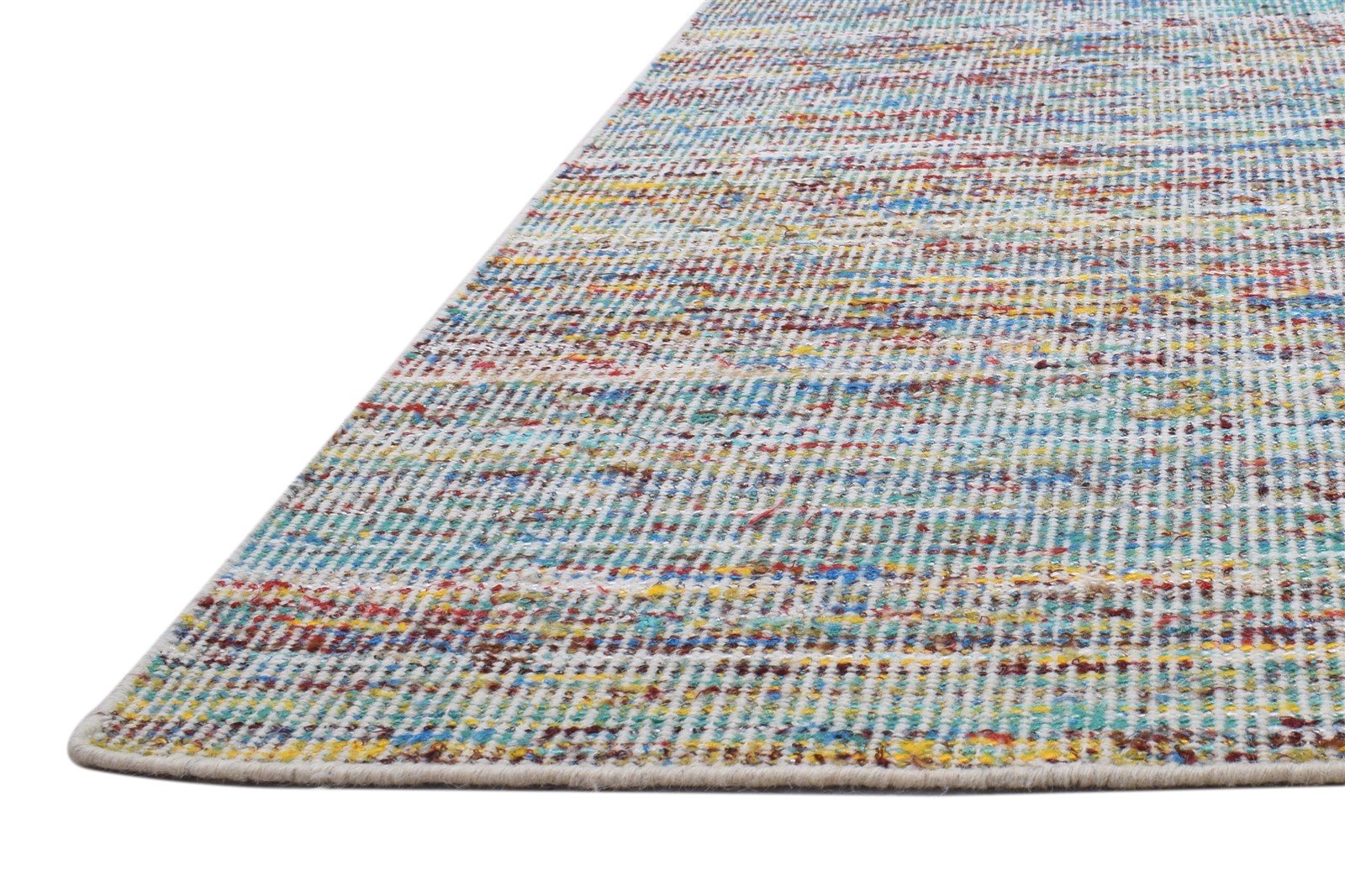 5' X 8' Rug Silk Multi Color Modern Dhurrie Bohemian Abstract Room Size Carpet 