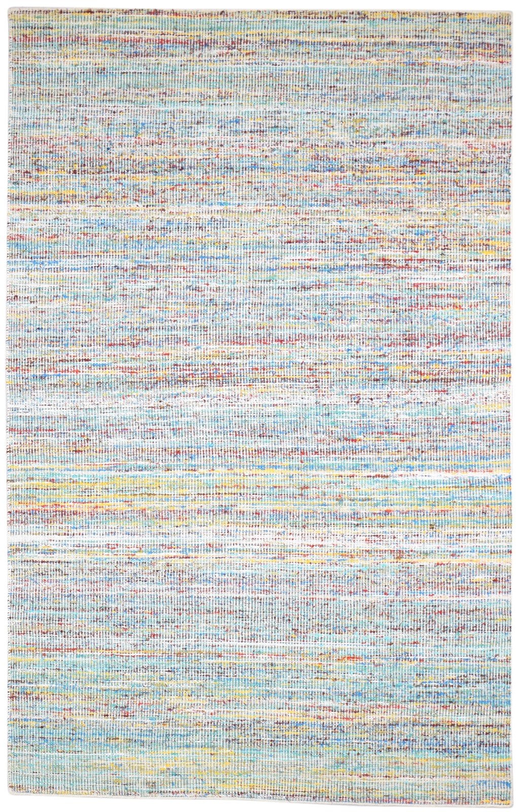 5' X 8' Rug Silk Multi Color Modern Dhurrie Bohemian Abstract Room Size Carpet 