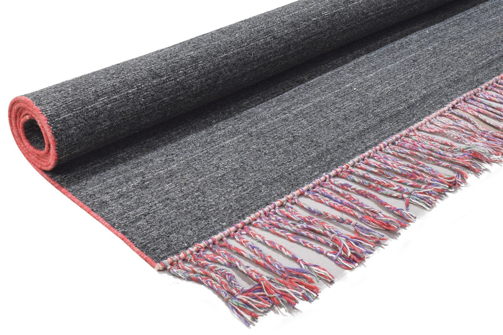 Silk Charcoal Rug 5' X 8' Modern Handloom Scandinavian Solid Room Size Carpet 