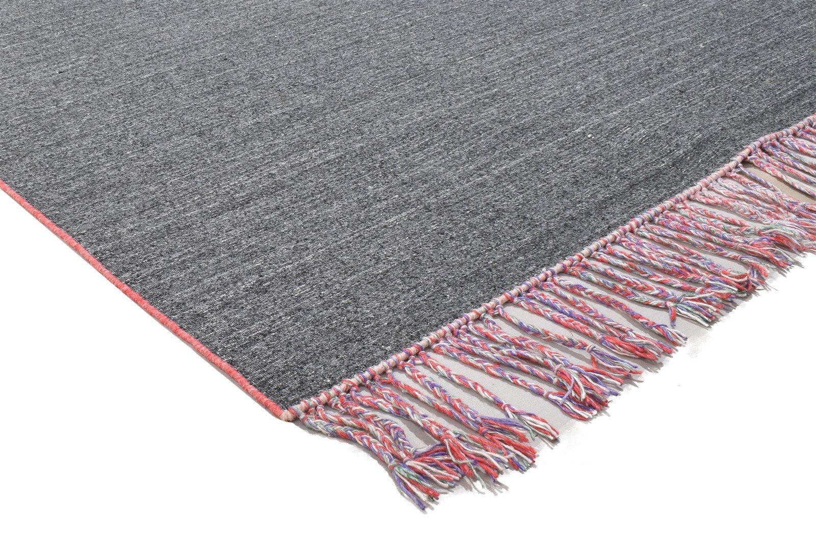 Silk Charcoal Rug 5' X 8' Modern Handloom Scandinavian Solid Room Size Carpet 