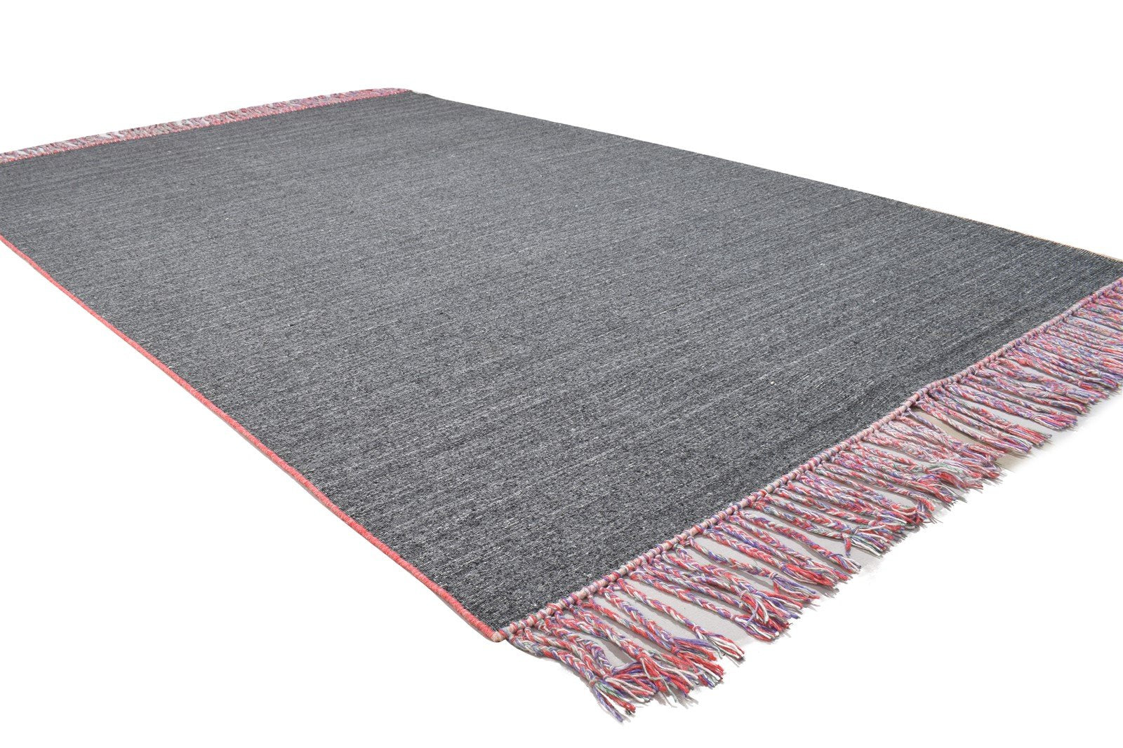 Silk Charcoal Rug 5' X 8' Modern Handloom Scandinavian Solid Room Size Carpet 