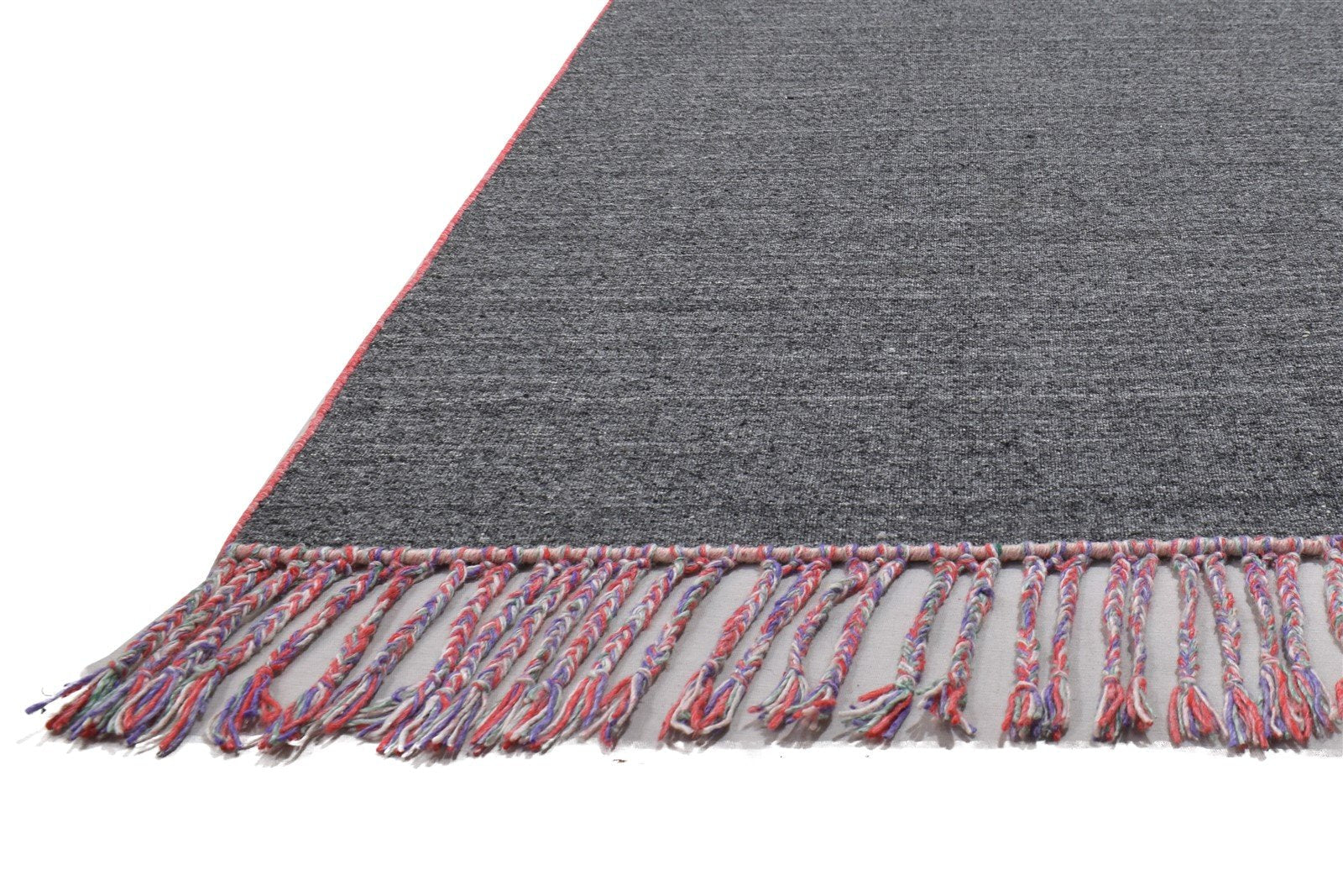 Silk Charcoal Rug 5' X 8' Modern Handloom Scandinavian Solid Room Size Carpet 