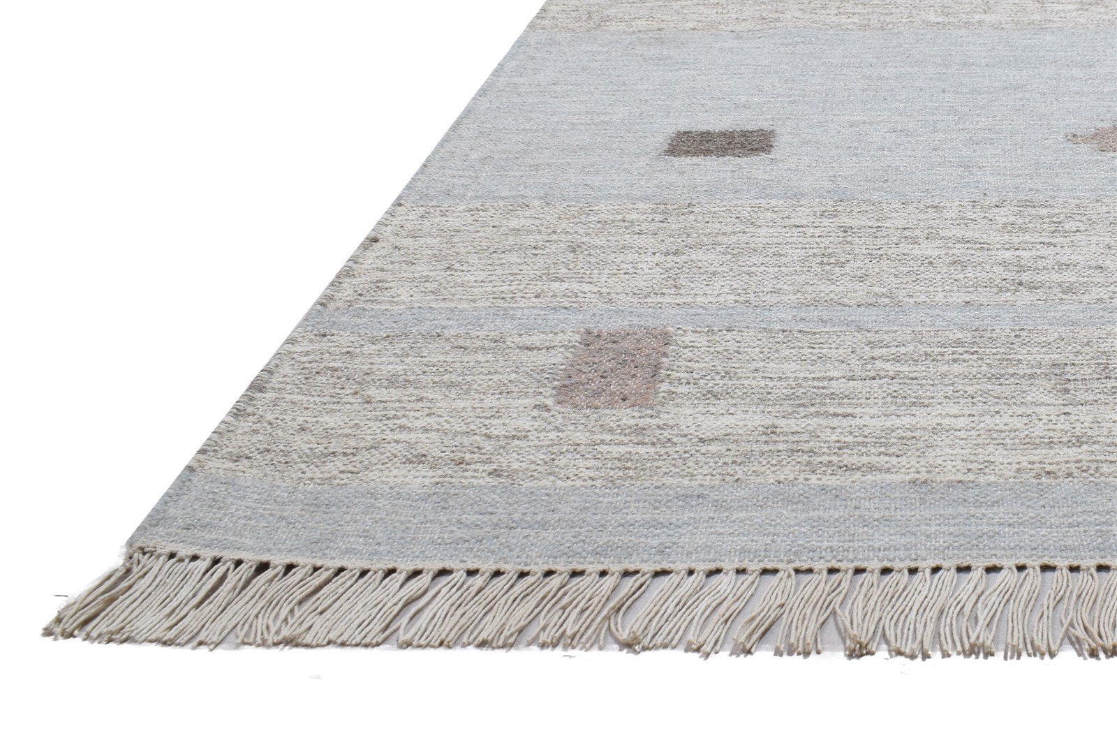 Grey Wool Rug 5' X 8' Modern Dhurrie Moroccan Diamond Room Size Carpet 