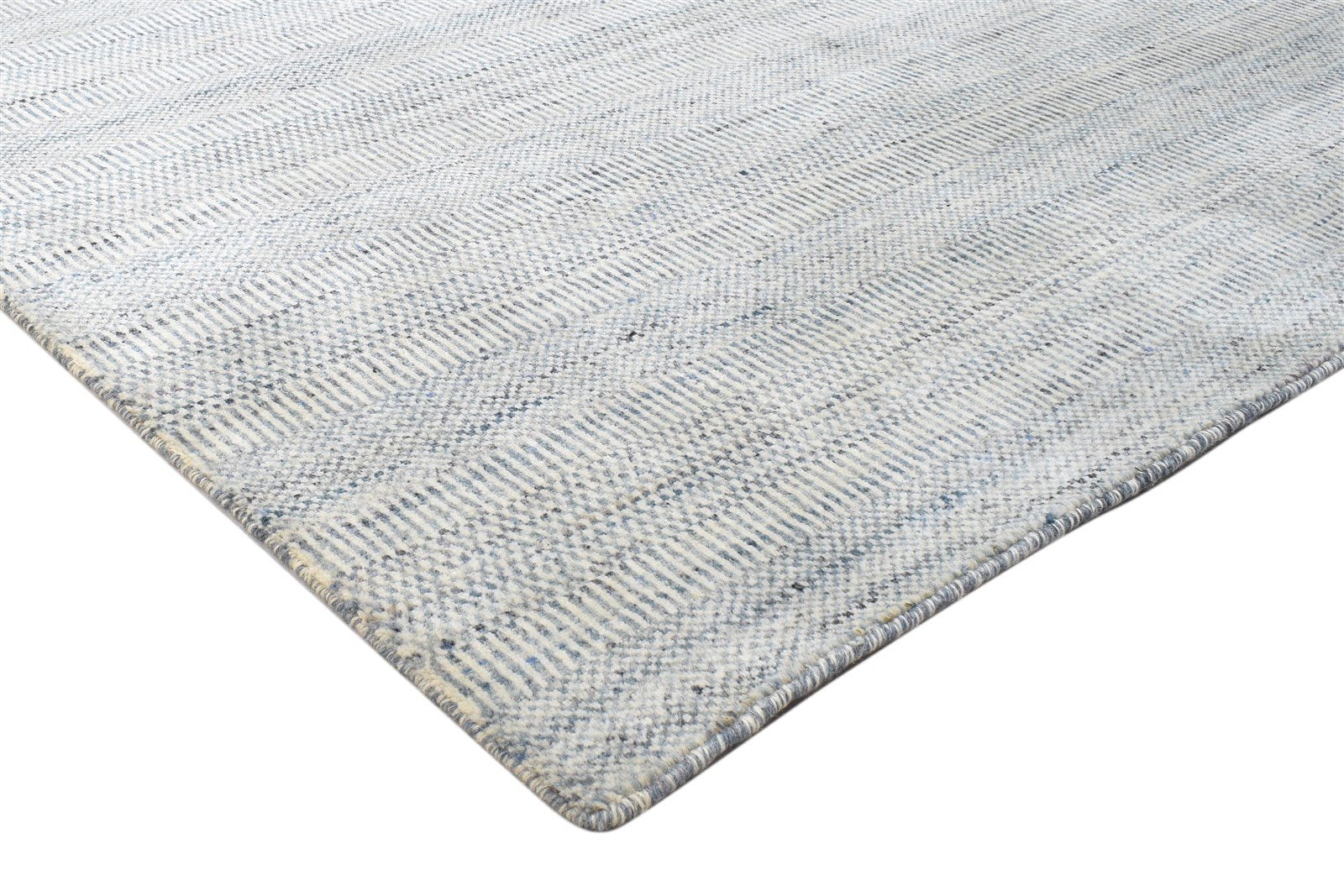 Silver Wool Rug 5' X 7' Modern Handloom Moroccan Grass Trellis Room Size Carpet 