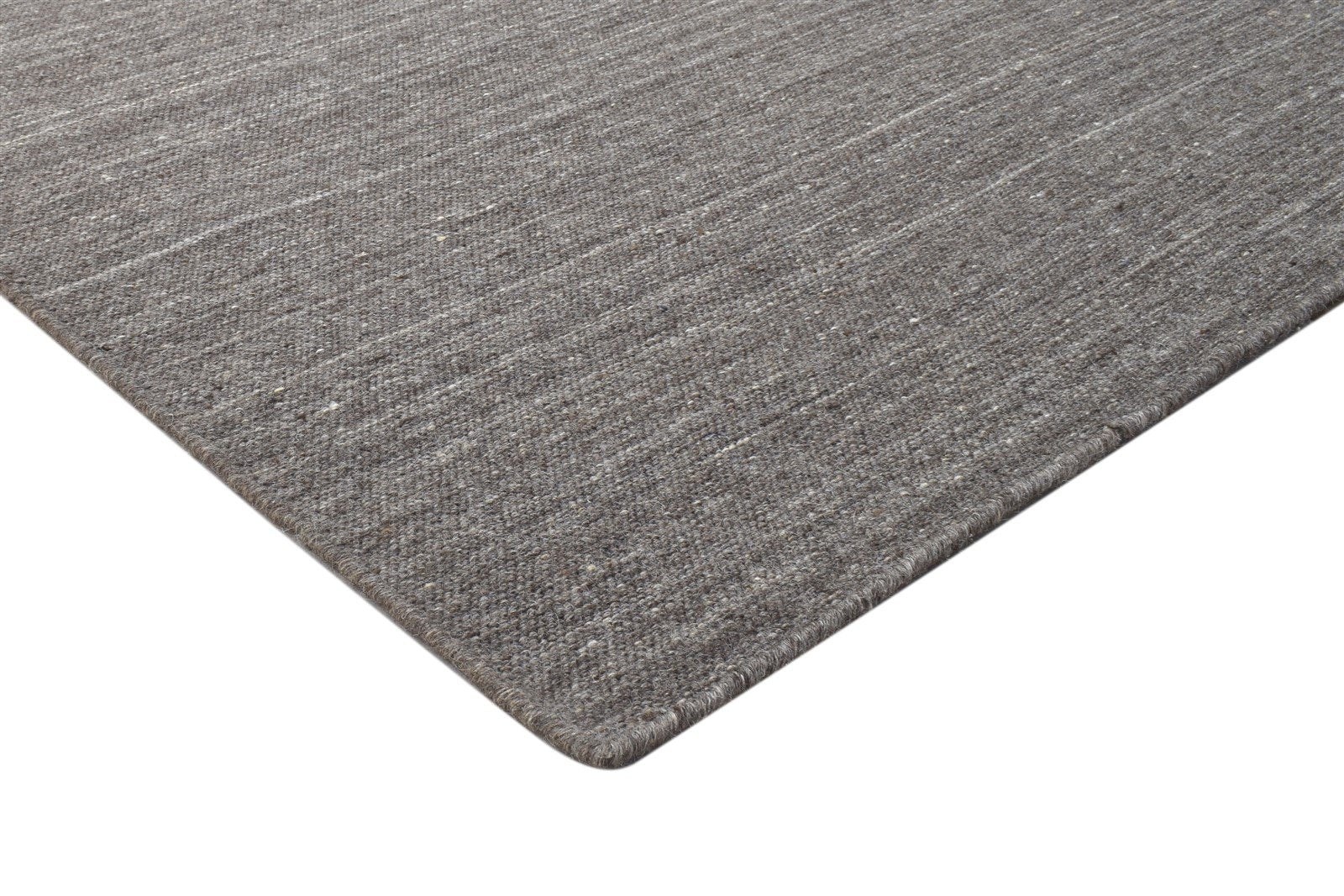 Wool Brown Rug 5' X 6' Modern Handloom Scandinavian Solid Room Size Carpet 