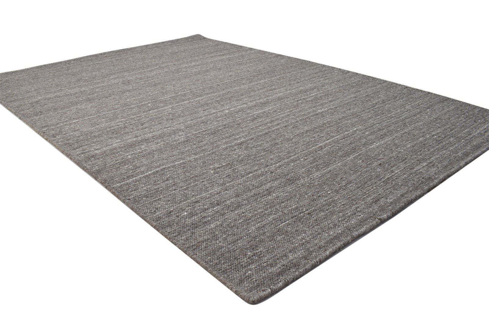 Wool Brown Rug 5' X 6' Modern Handloom Scandinavian Solid Room Size Carpet 