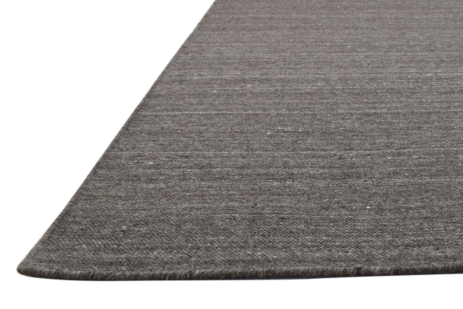 Wool Brown Rug 5' X 6' Modern Handloom Scandinavian Solid Room Size Carpet 