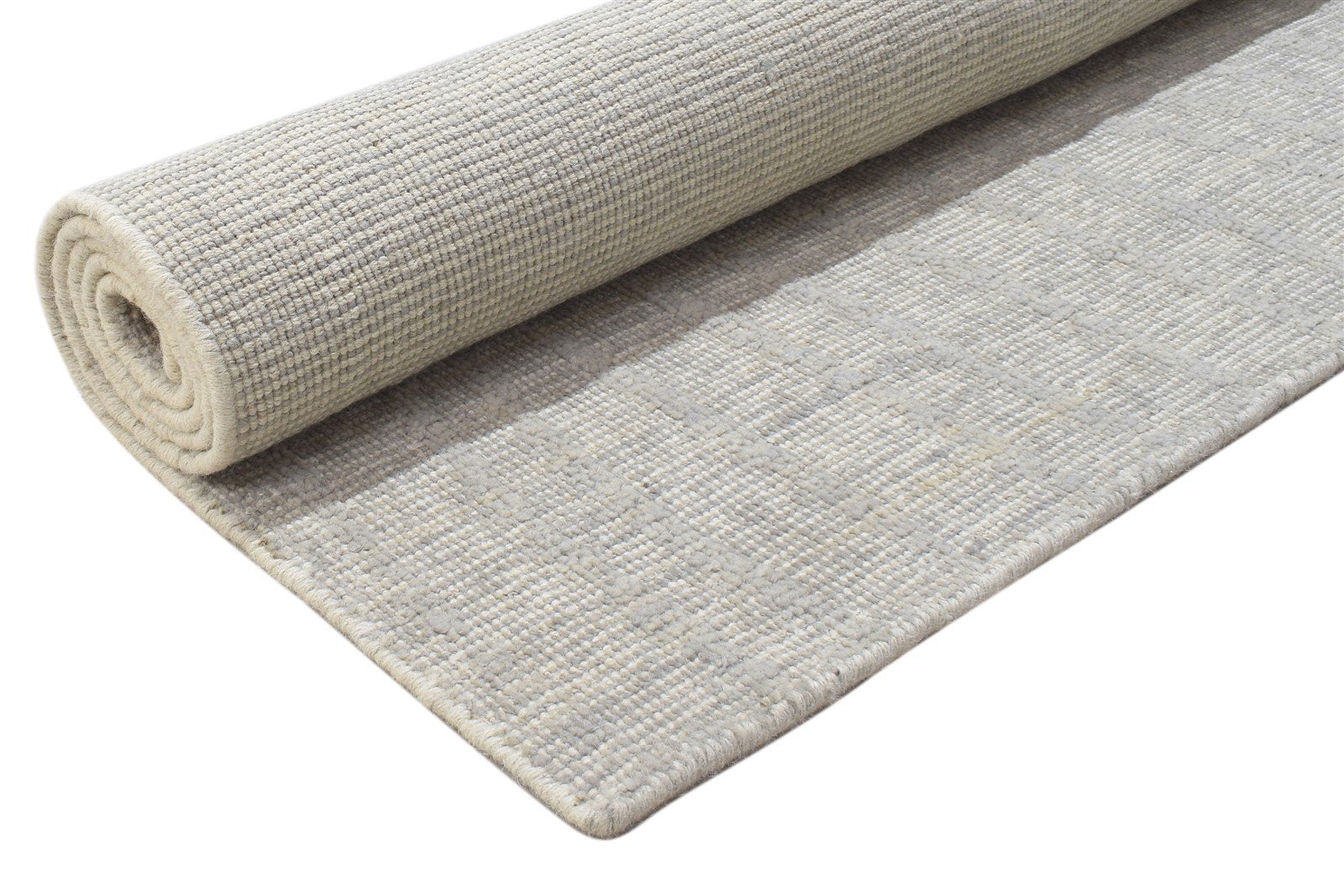 Handloom Brown Wool Rug 4' X 6' Modern Scandinavian Abstract Room Size Carpet 