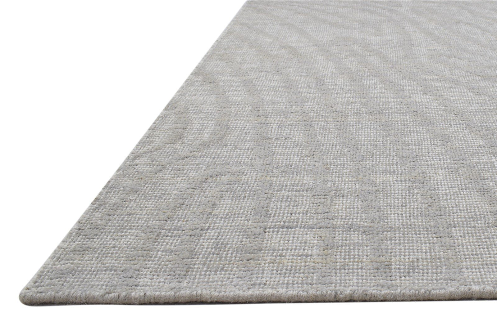 Handloom Brown Wool Rug 4' X 6' Modern Scandinavian Abstract Room Size Carpet 