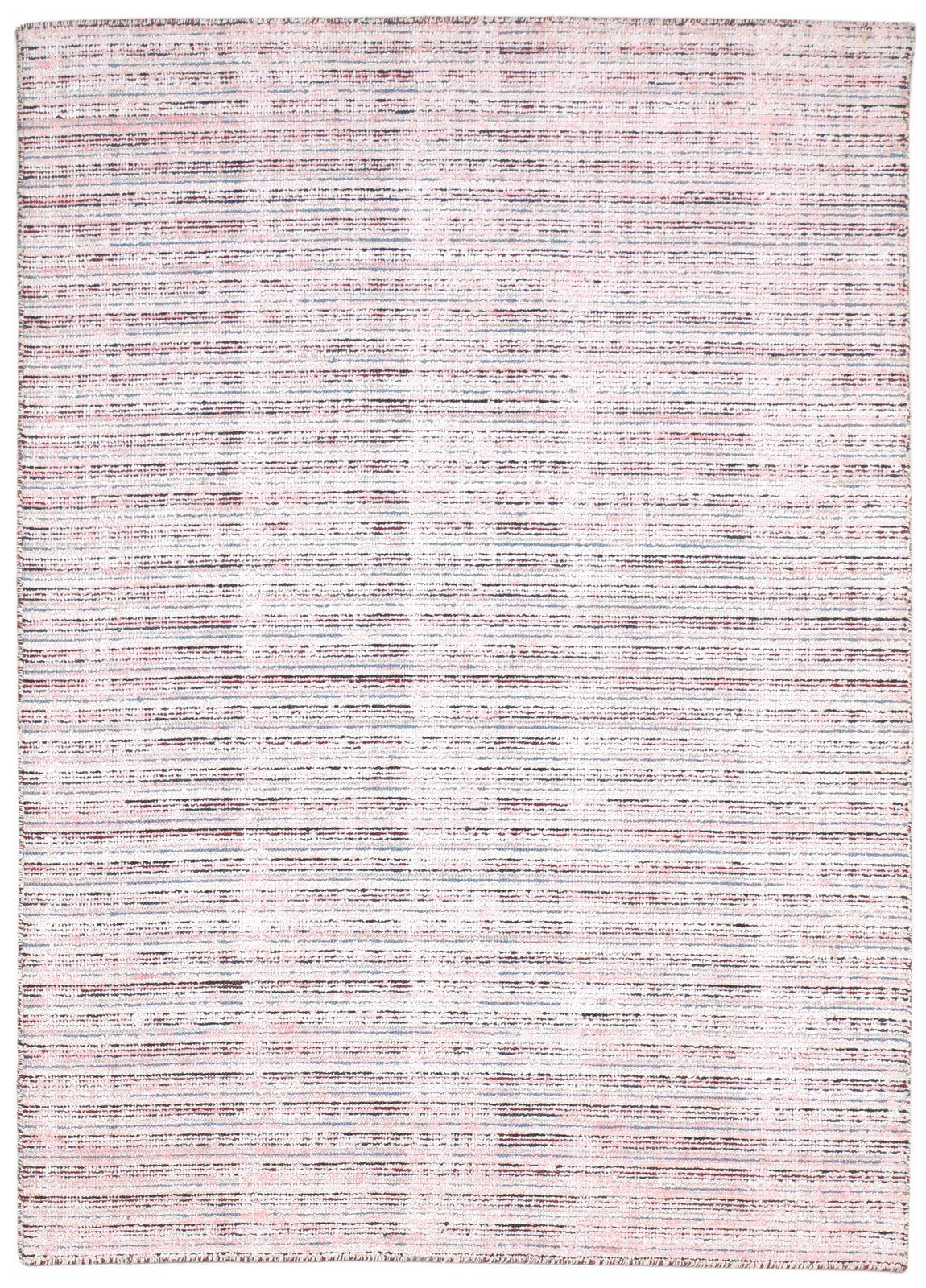 5' X 7' Rug Silk Pink Modern Handloom Scandinavian Striped Room Size Carpet 