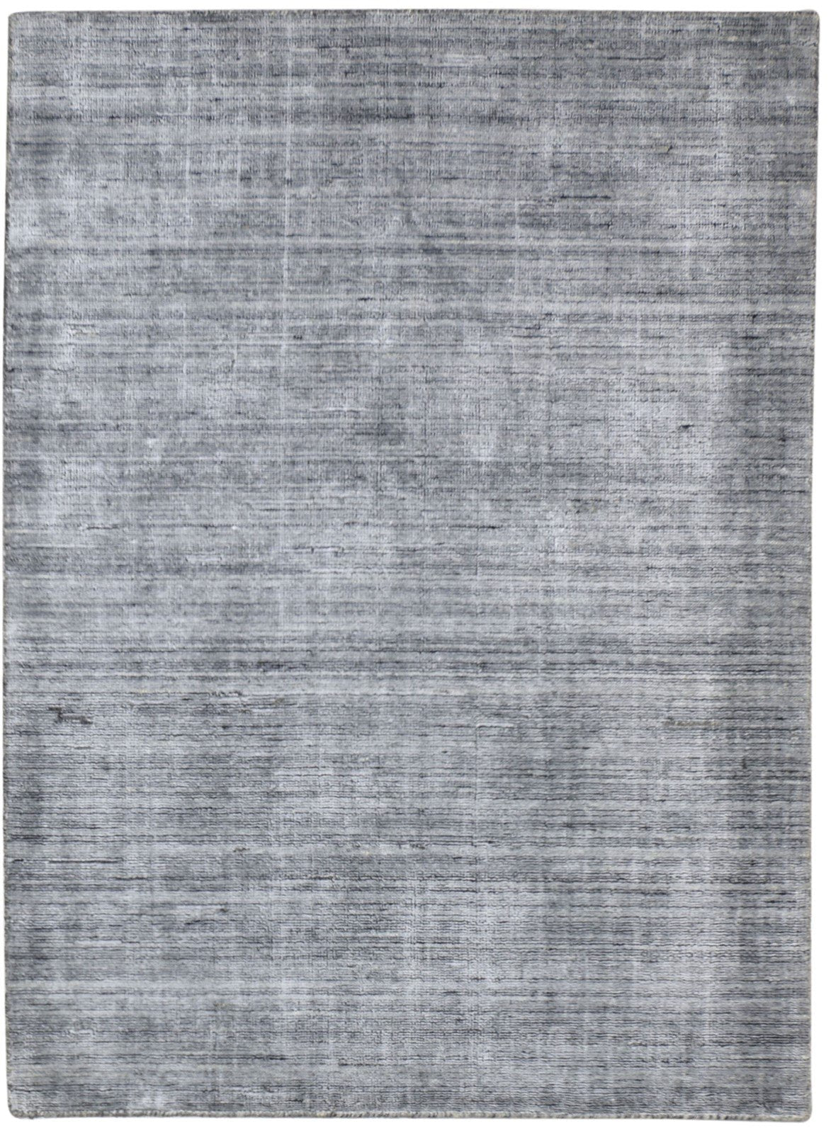 5X6 Rug Wool / Silk Dark Grey Modern Handloom Scandinavian Solid Room Size 