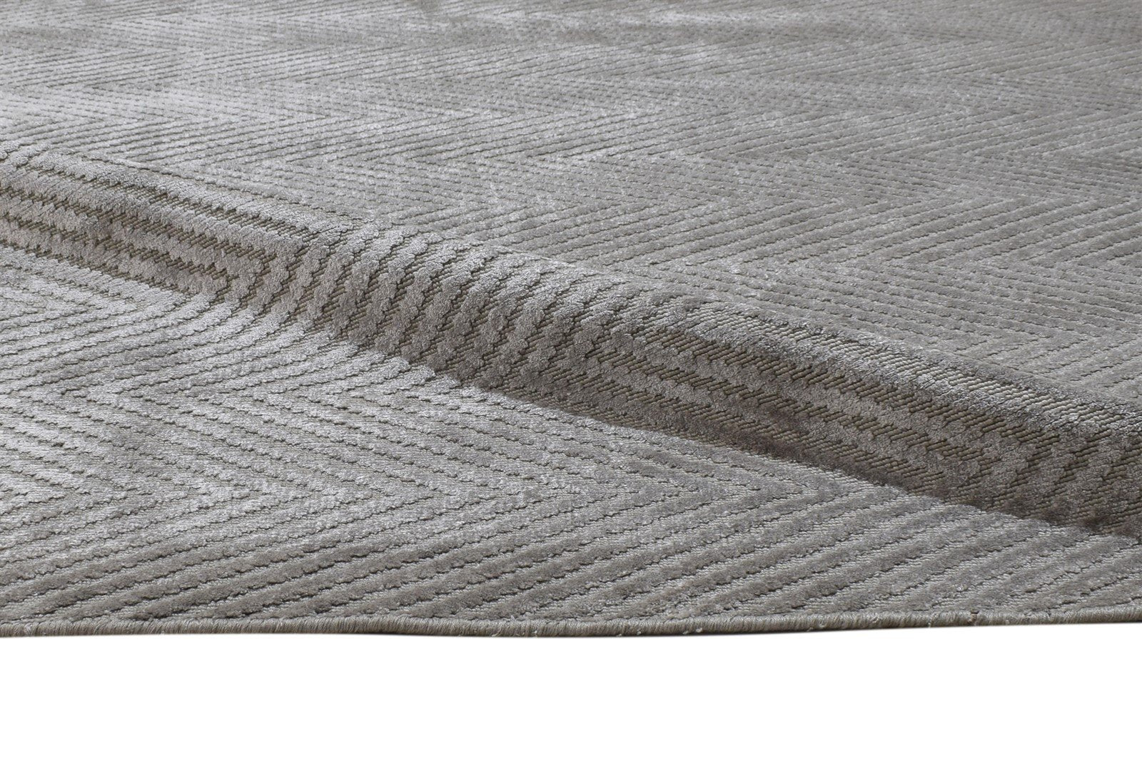 Grey Silk Rug 5' X 8' Modern Handloom Scandinavian Diamond Room Size Carpet 