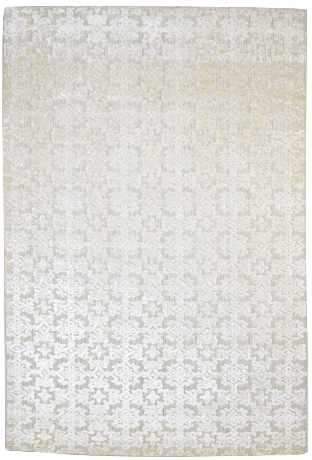 Silk Sand Rug 6' X 9' Modern Jacquard Loom French Damask Room Size Carpet 