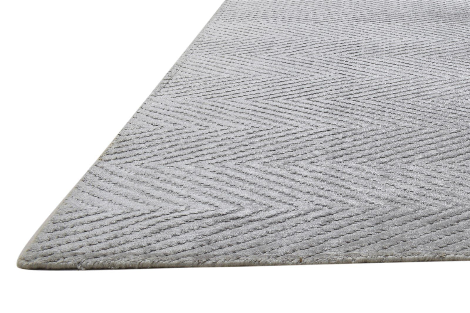 5' X 8' Rug Silk Grey Modern Handloom Scandinavian Diamond Room Size Carpet 