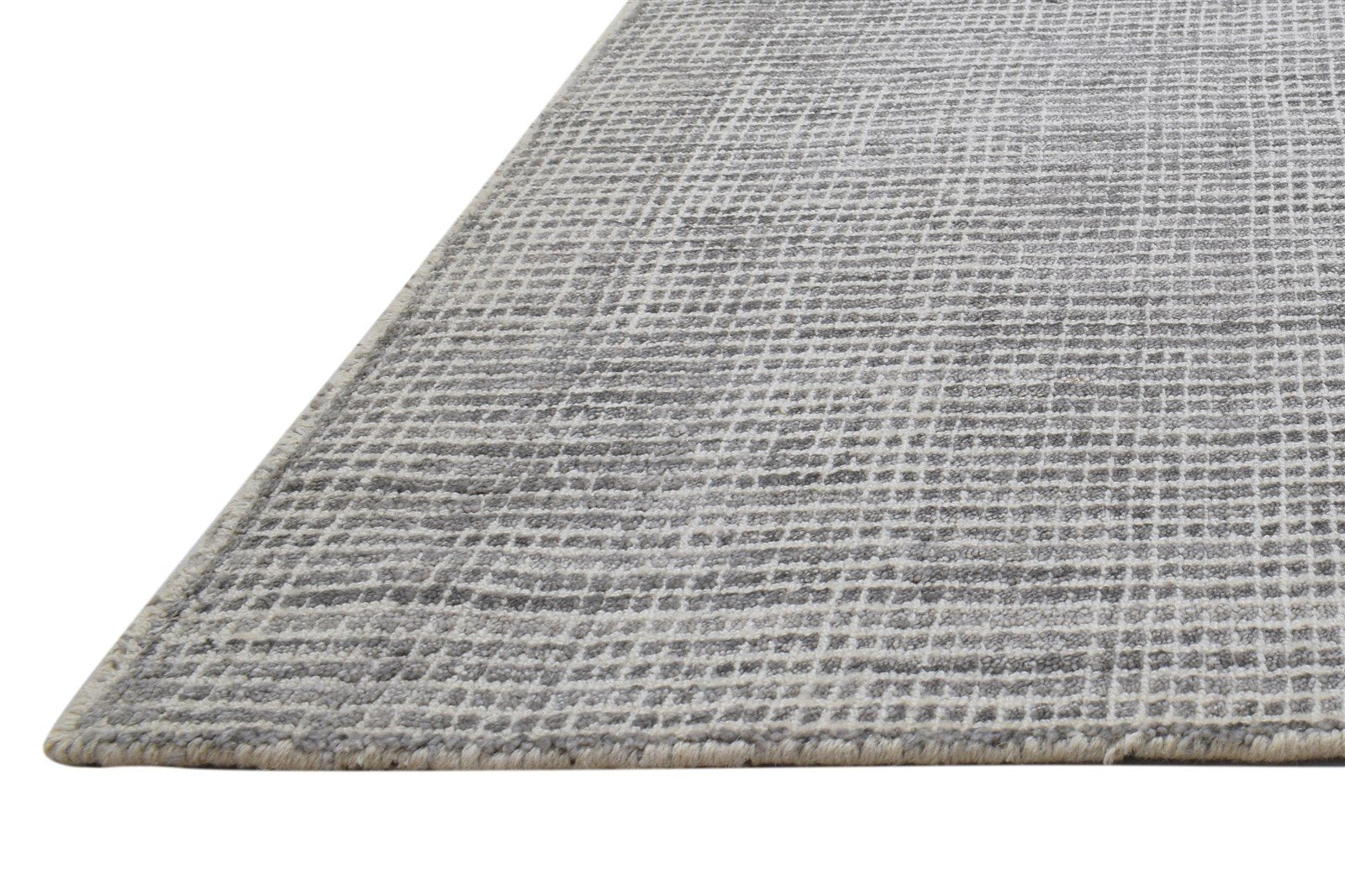 5X8 Rug Wool / Silk Grey Modern Handloom Scandinavian Solid Room Size Carpet 