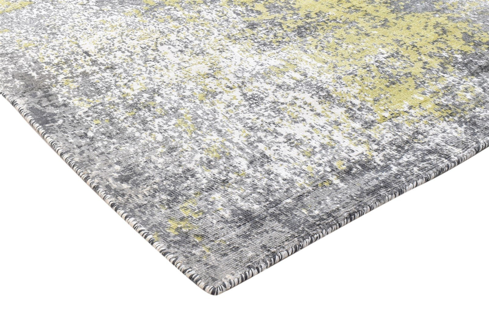 4' X 6' Rug Silk Dark Grey Modern Hand Woven Indian Abstract Room Size Carpet 