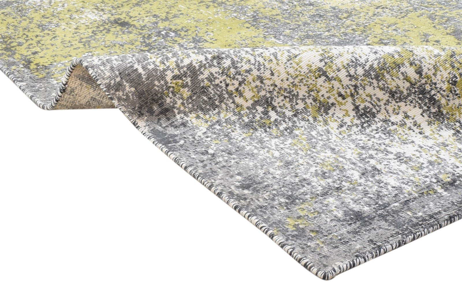 4' X 6' Rug Silk Dark Grey Modern Hand Woven Indian Abstract Room Size Carpet  Area Rug 