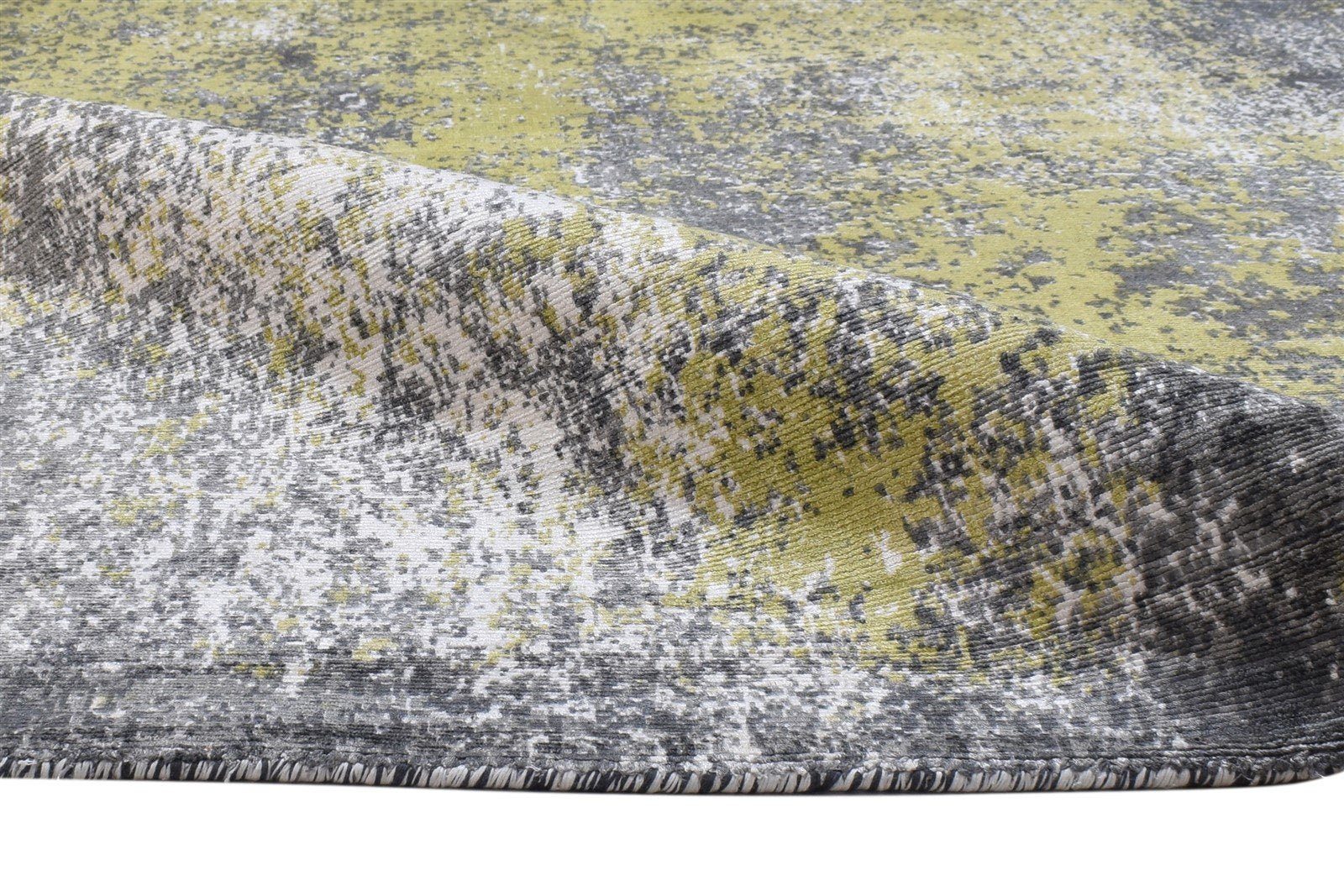 4' X 6' Rug Silk Dark Grey Modern Hand Woven Indian Abstract Room Size Carpet  Area Rug 